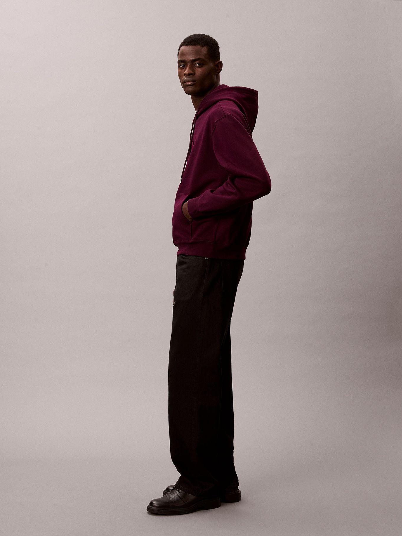 Polerón con Gorro y Monograma Burdeo Calvin Klein-3