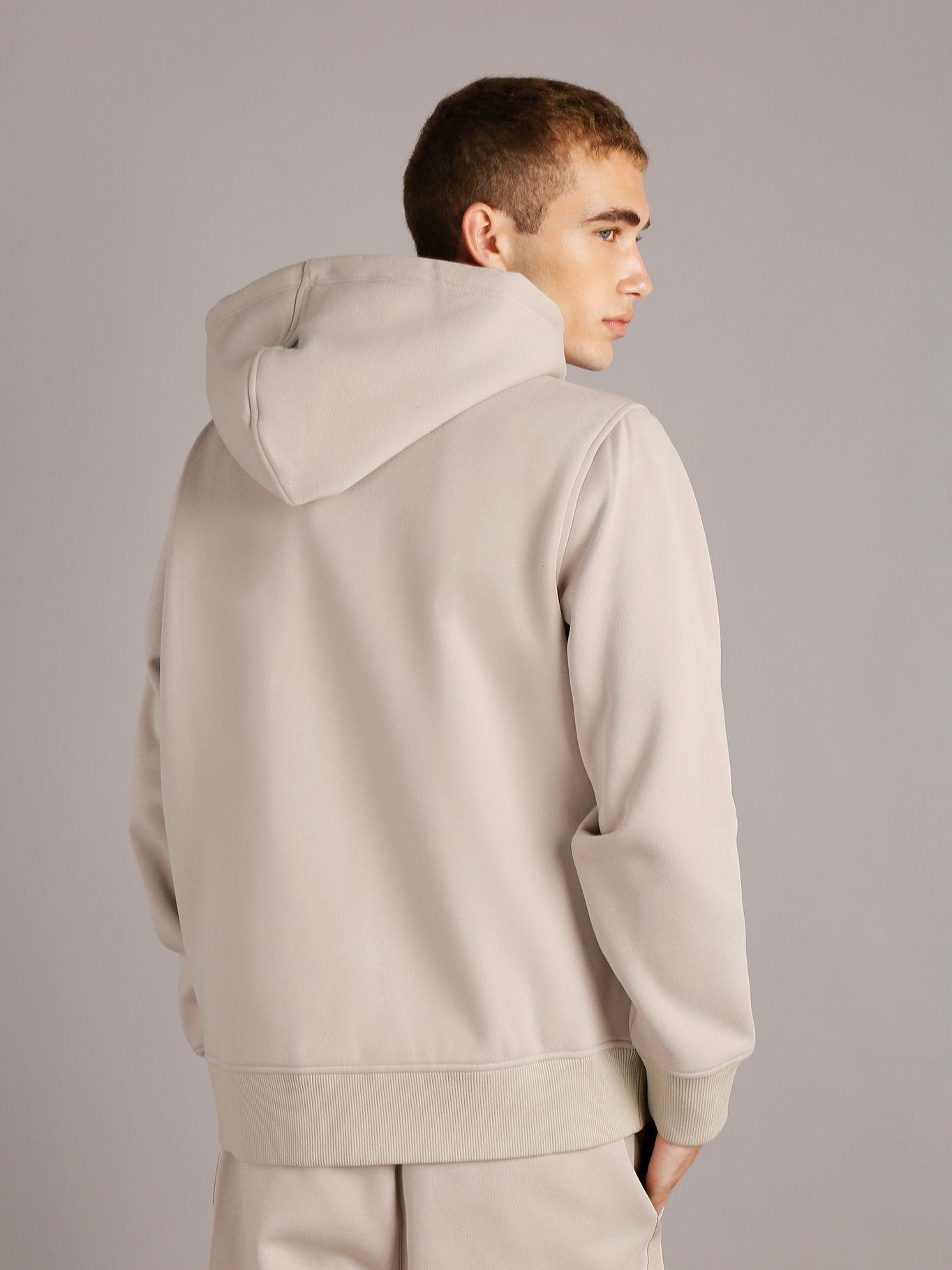 Polerón con Gorro Logo Tape Beige Calvin Klein-3