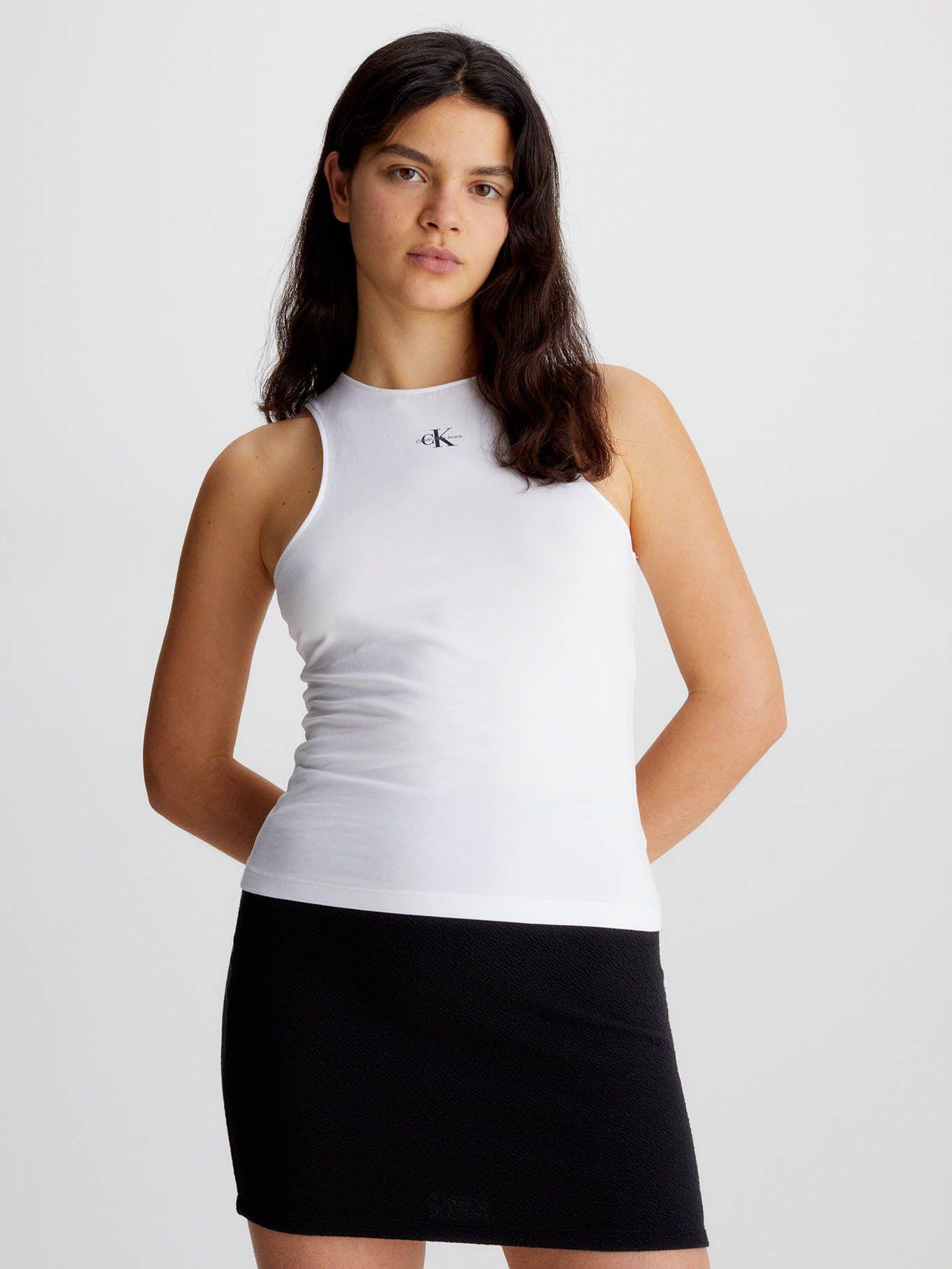 Camiseta de tirantes de algodón orgánico Blanco Calvin Klein J20J220765-YAF-0