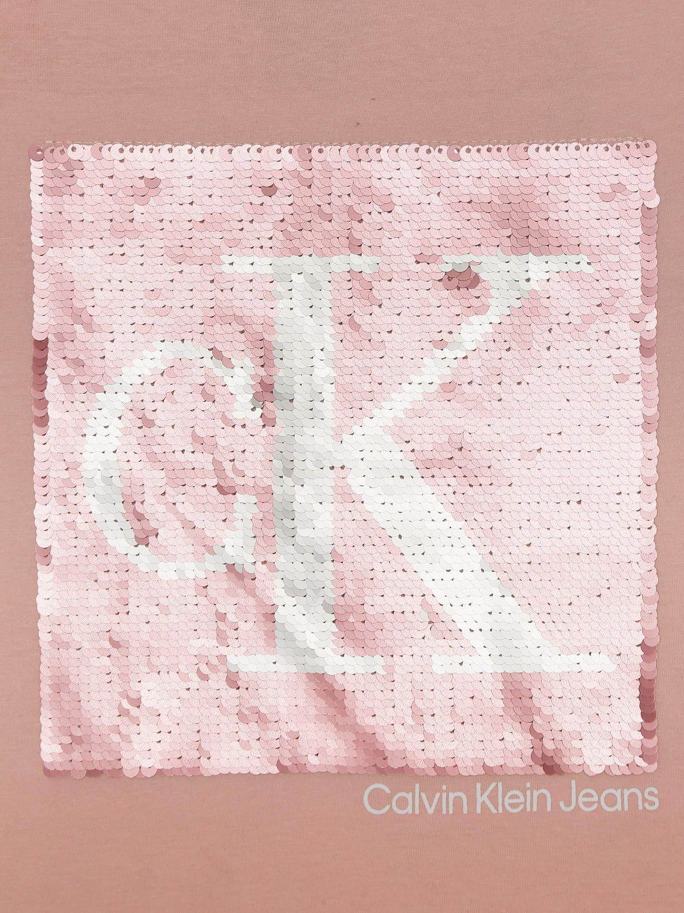 Polera Niña Mongoram Sequin Rosado Calvin Klein-3