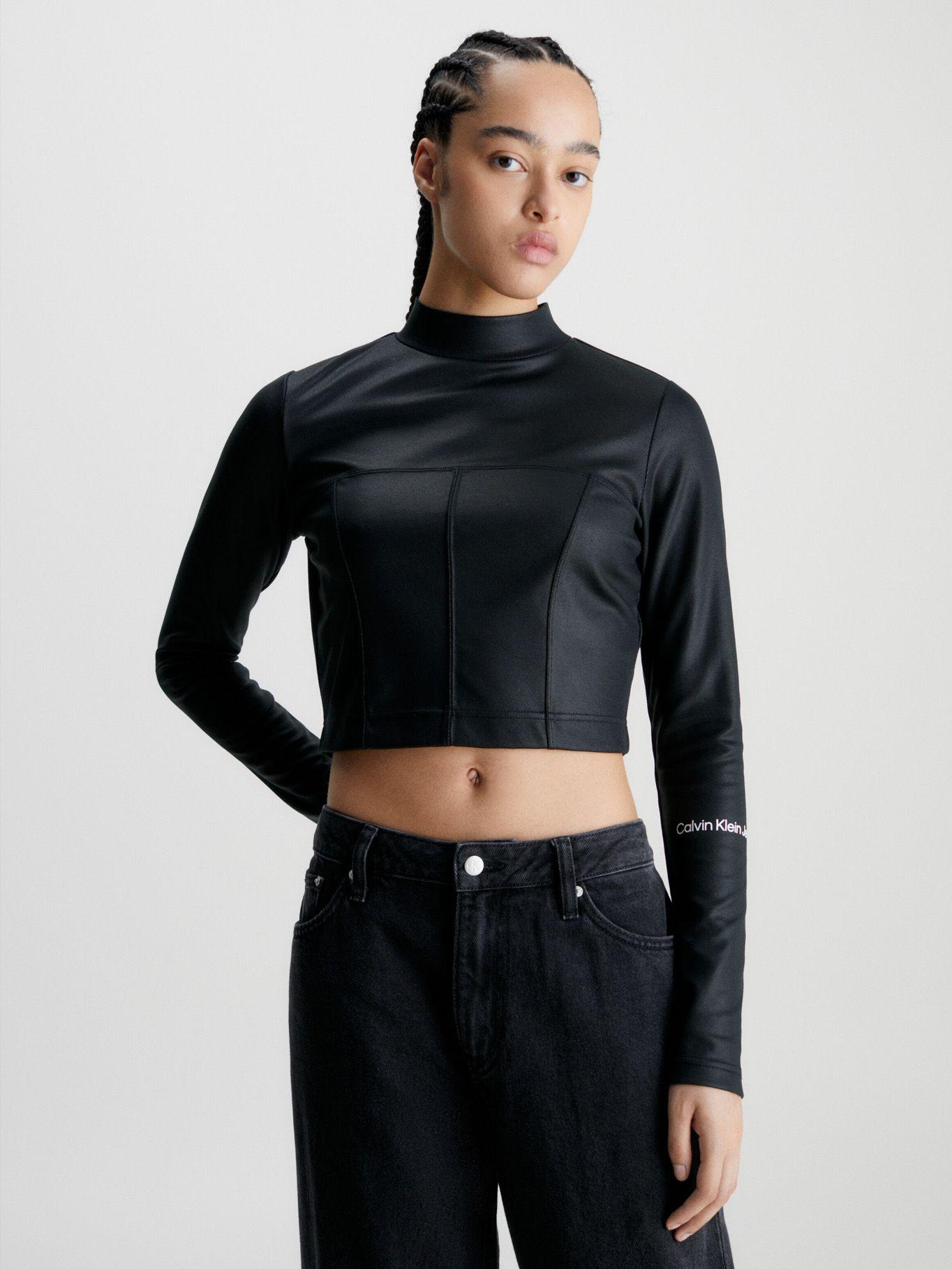 Blusa Ls Coated Milano Negro-0