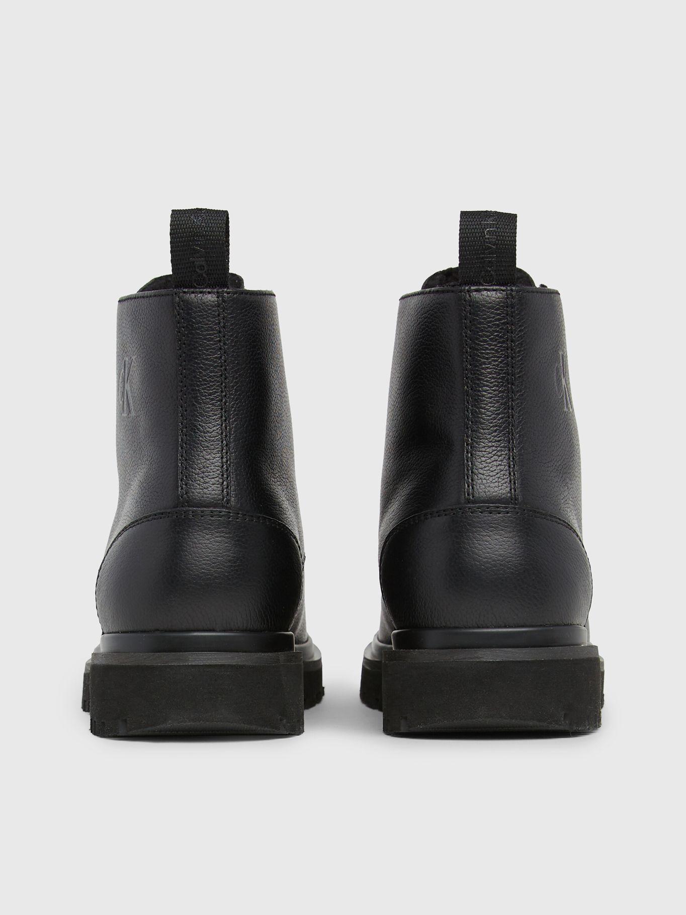 Botas Eva Mid De Cuero Negro Calvin Klein-1