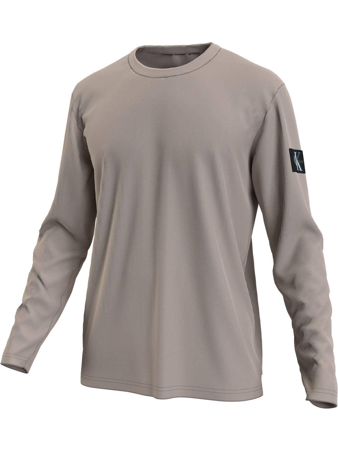 Polera Monogram Badge Gris Calvin Klein-0