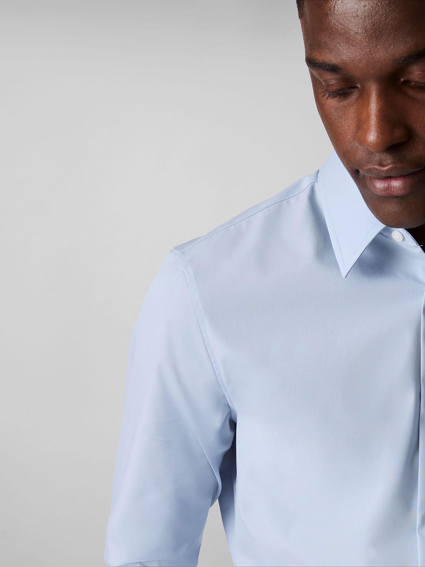 Camisa Slim Stretch Algodón Supima Celeste Calvin Klein-3
