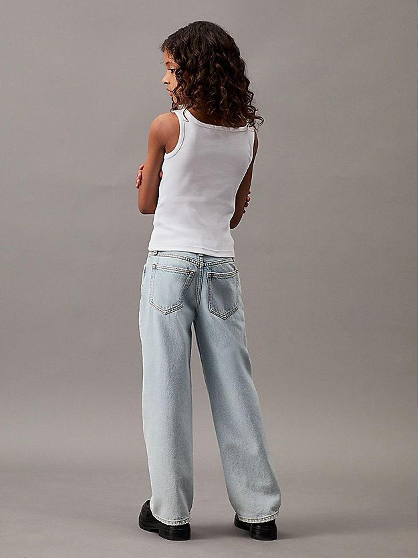 Polera Niña Rib Badge Square Blanco Calvin Klein-2