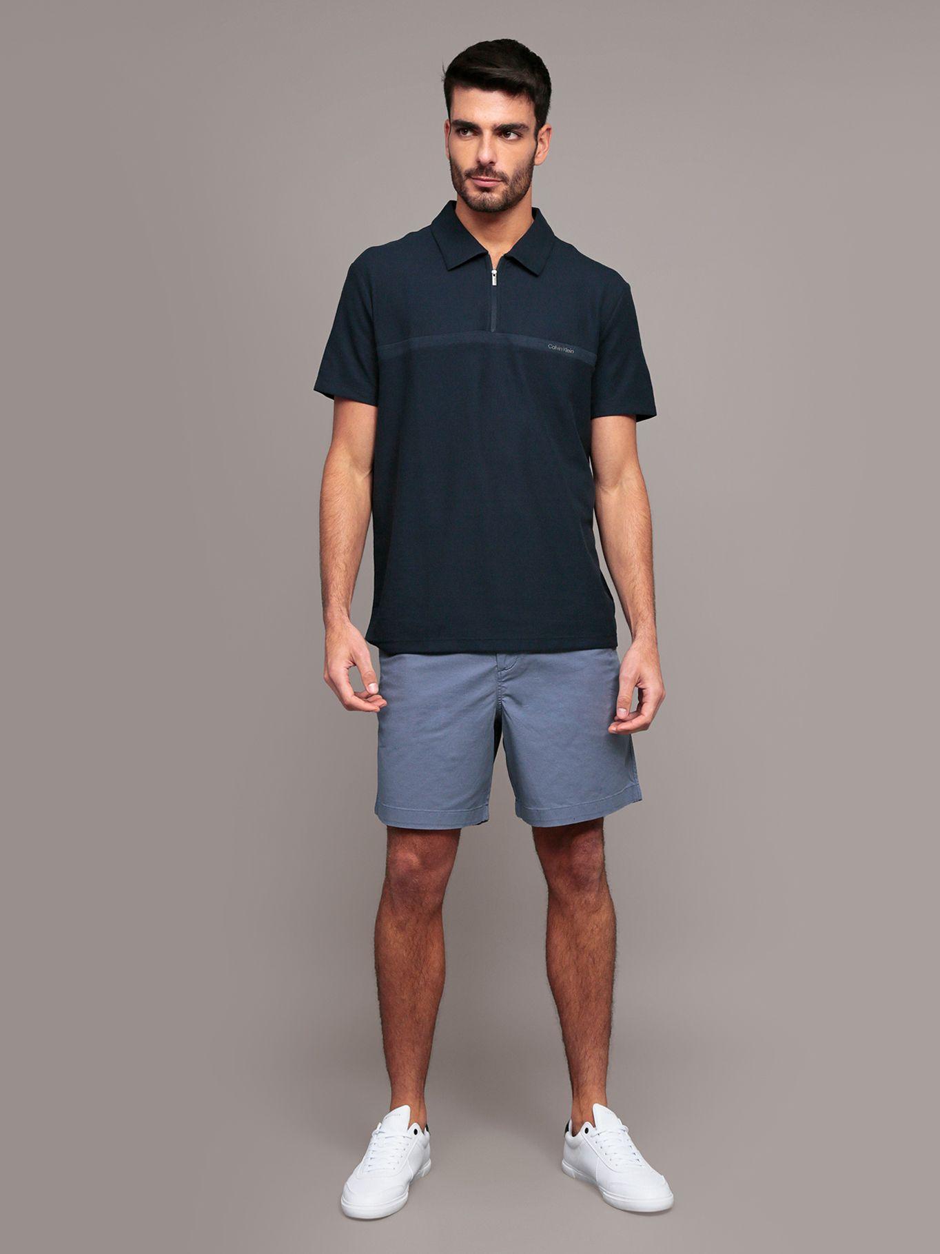 Short Slim de Algodón Azul Calvin Klein-1