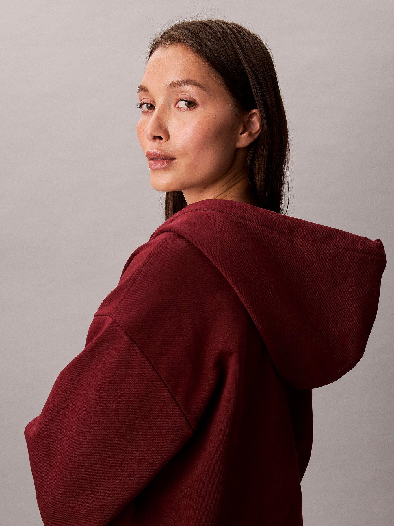 Polerón con Gorro y Cierre Cremallera Rojo Calvin Klein-5