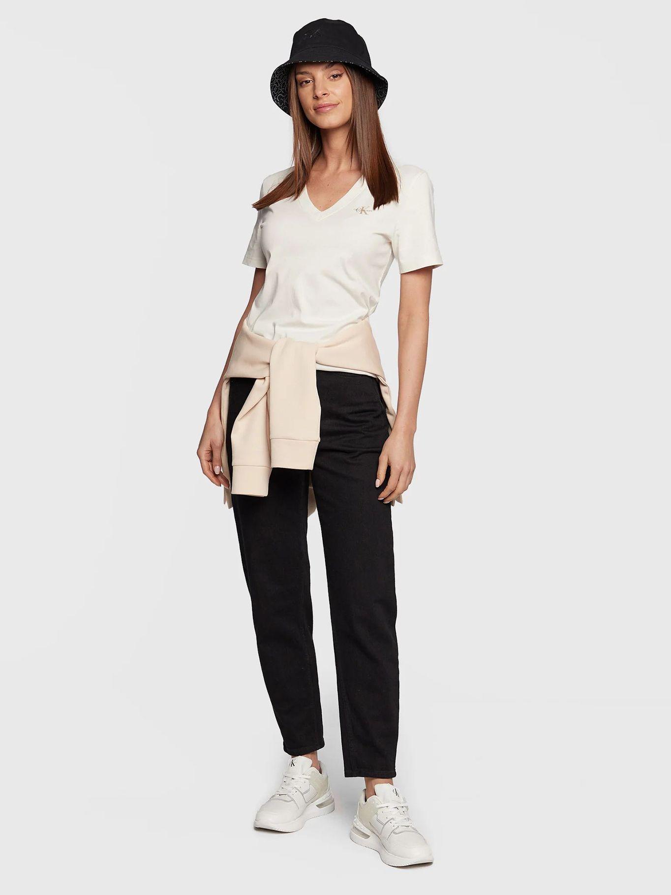 Camiseta de algodón orgánico Blanco Calvin Klein-1