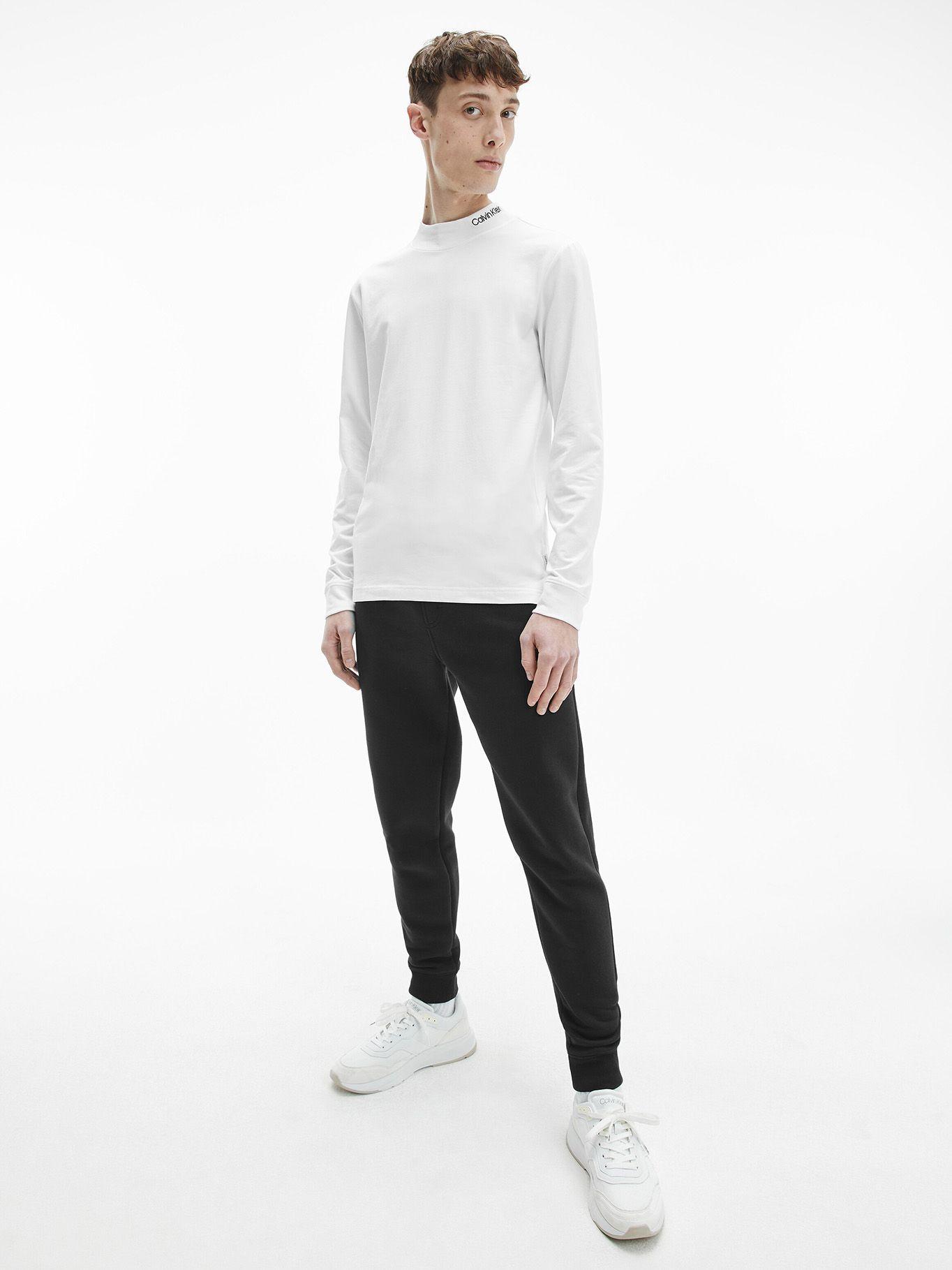 Polera Slim Stretch Mock Blanco Calvin Klein-1