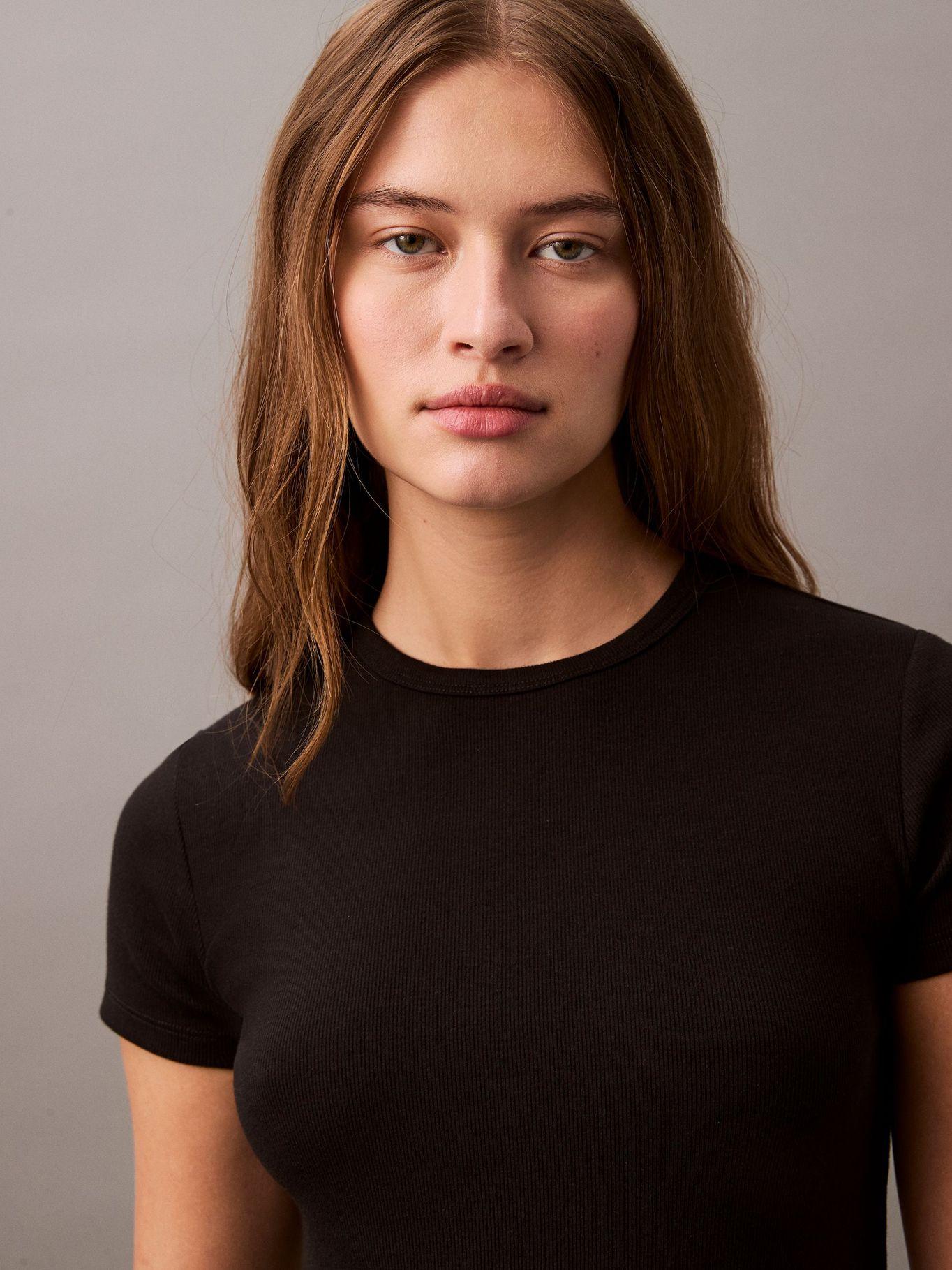 Polera Contour Rib Negro Calvin Klein-3