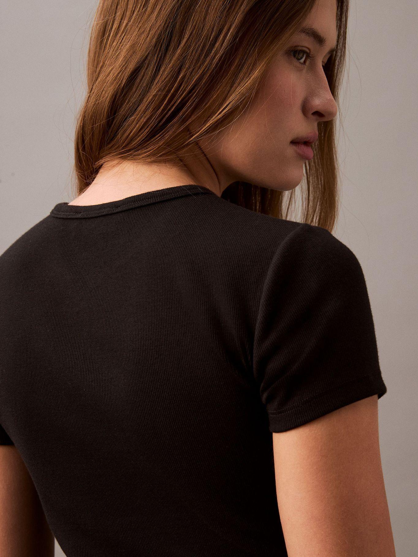 Polera Contour Rib Negro Calvin Klein-5