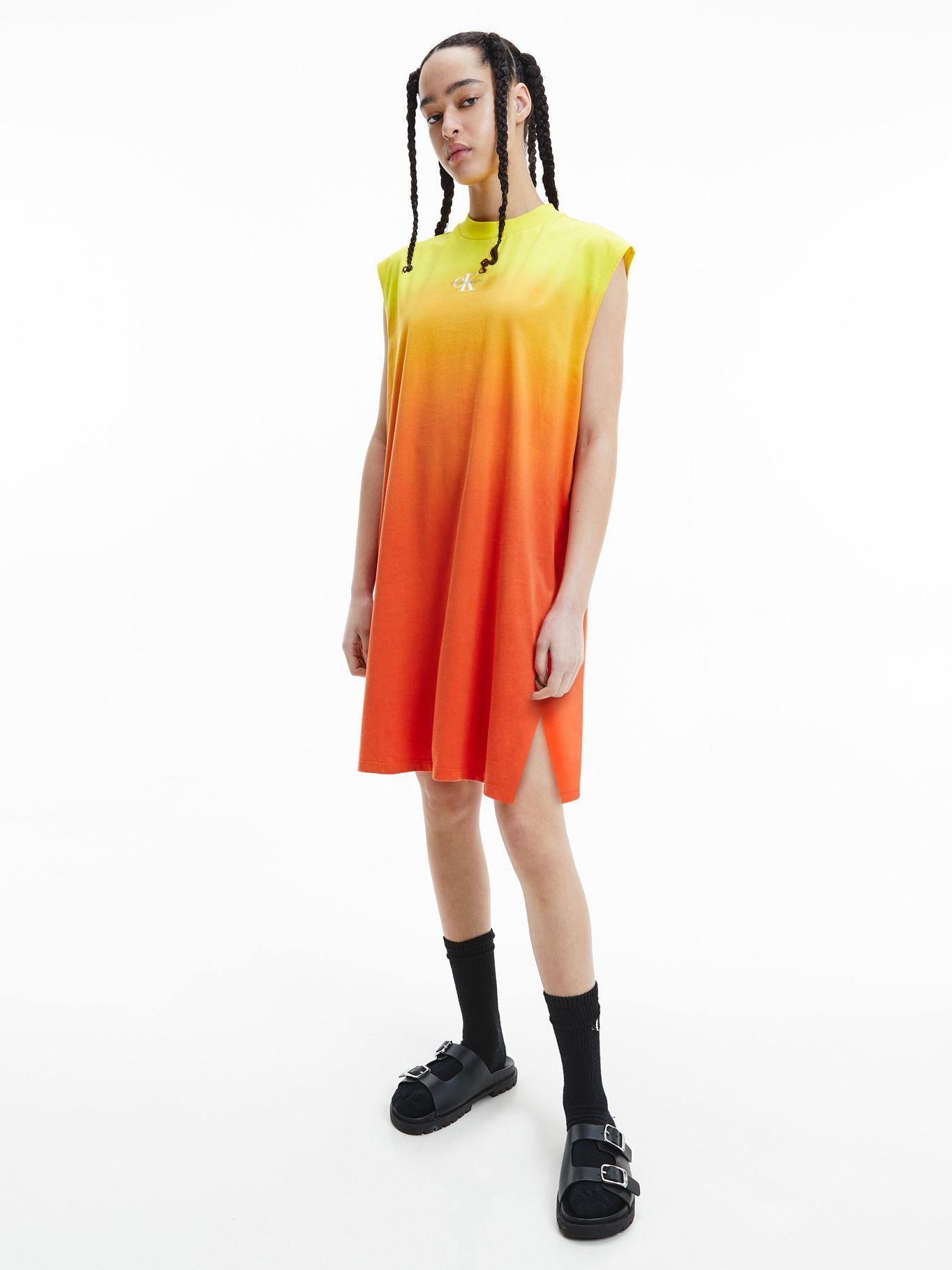 Vestido Dip Dye Multicolor Calvin Klein-0