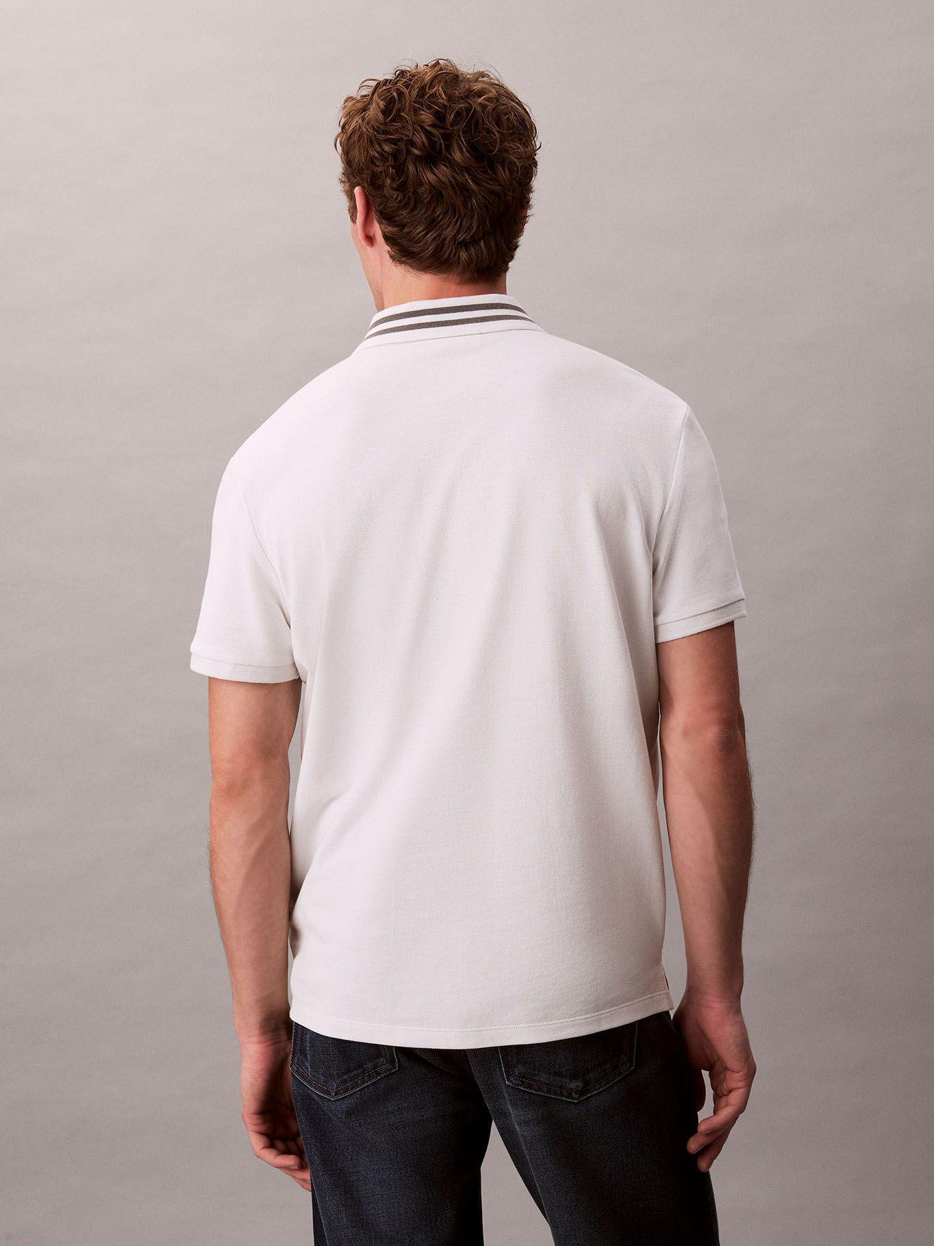 Polo con Contraste en Cuello Blanco Calvin Klein-2