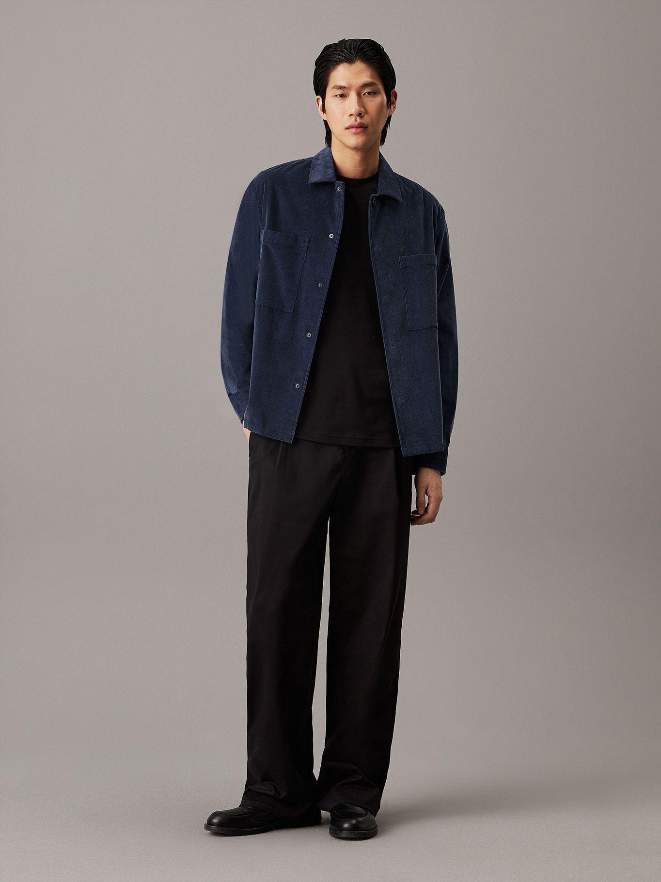 Camisa corduroy Azul Calvin Klein-1