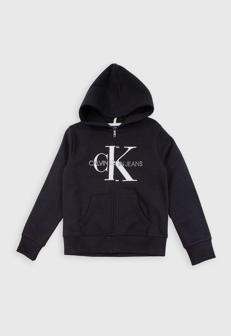 Polerón con Gorro Niña Monogram Negro Calvin Klein-0