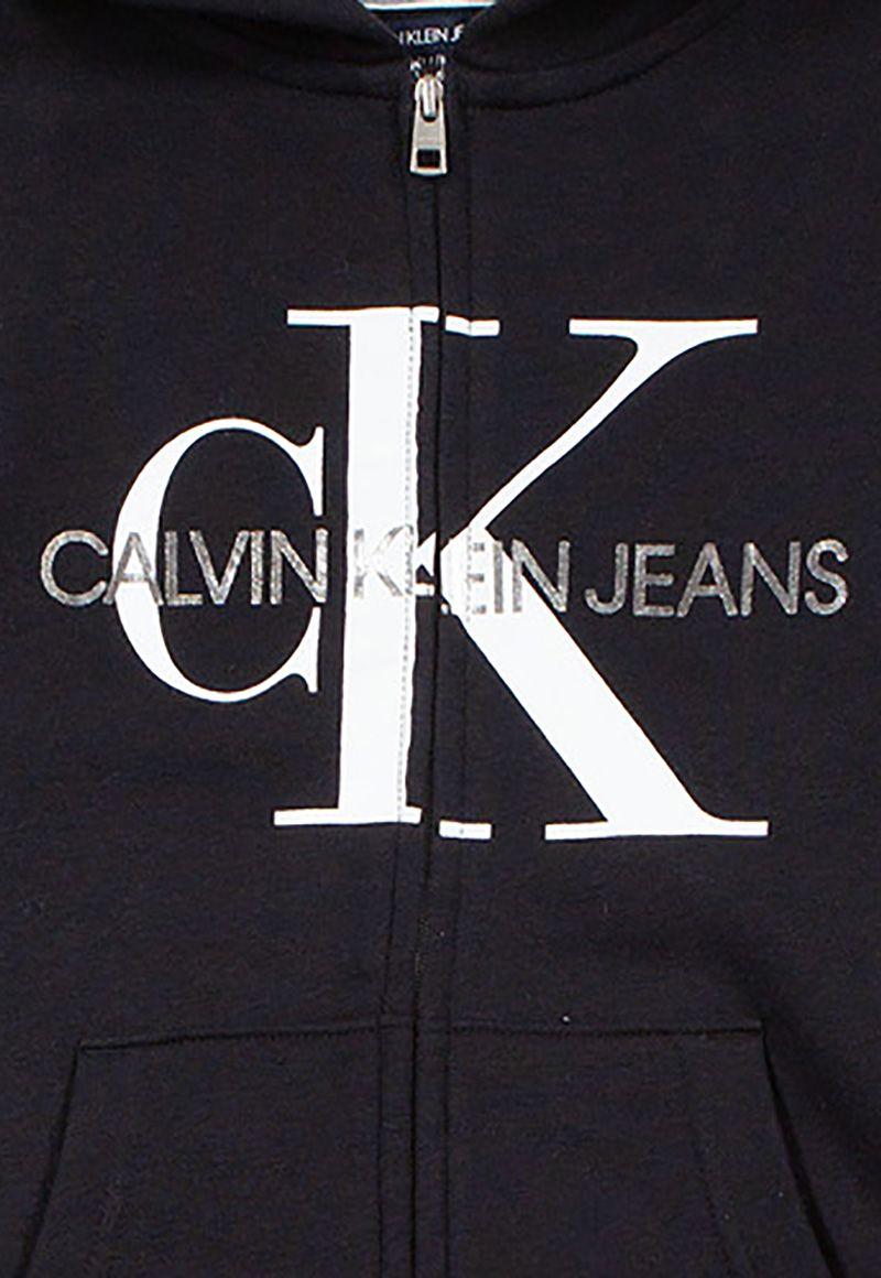 Polerón con Gorro Niña Monogram Negro Calvin Klein-2