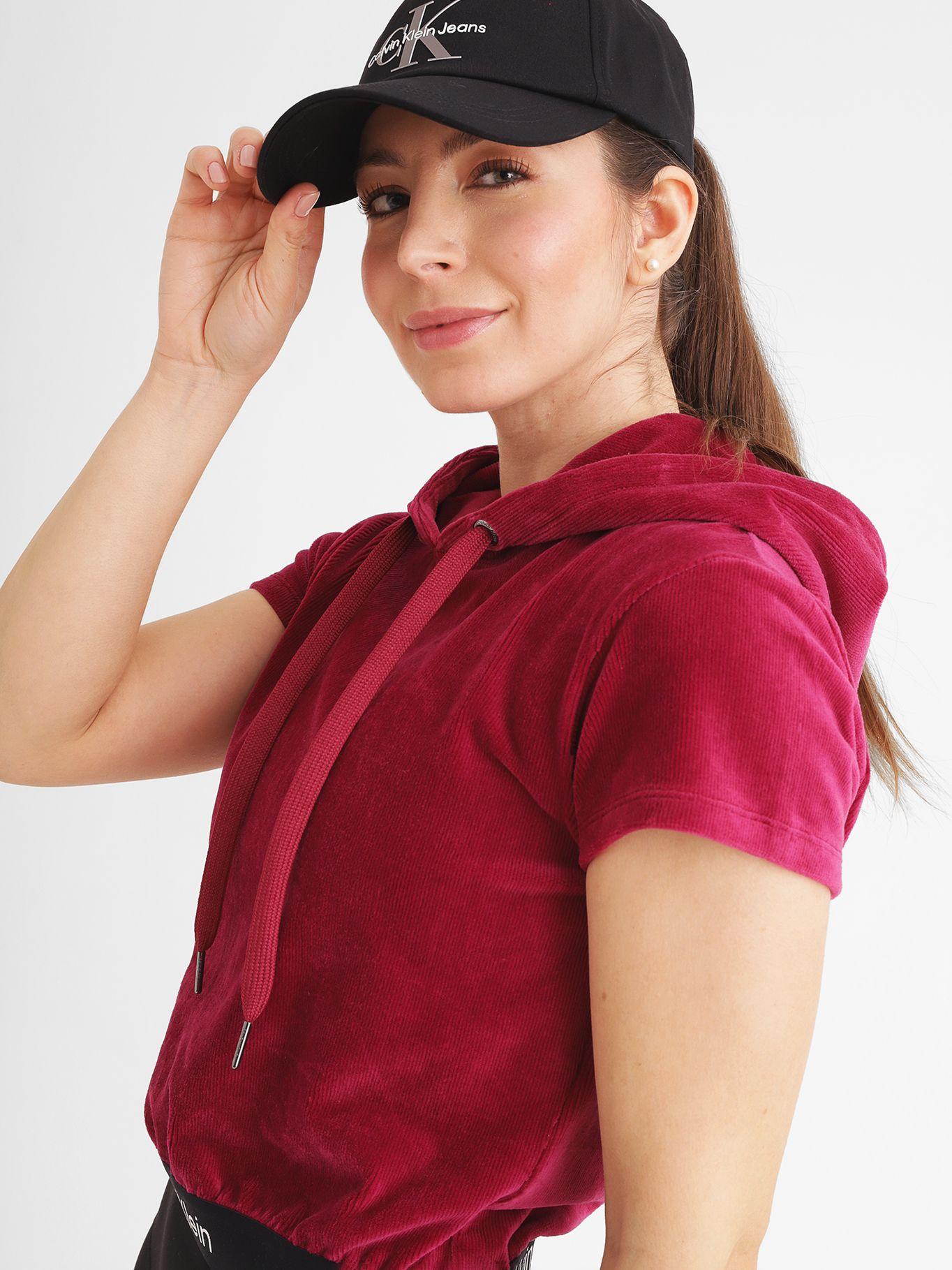 Polerón Logo Elastic Burdeo Calvin Klein-3