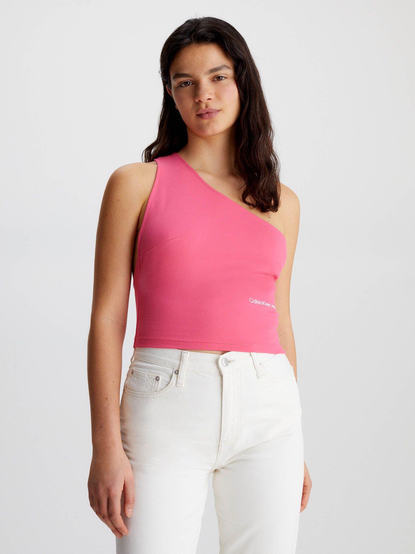 Top de punto milano con hombro descubierto Rosado Calvin Klein-0