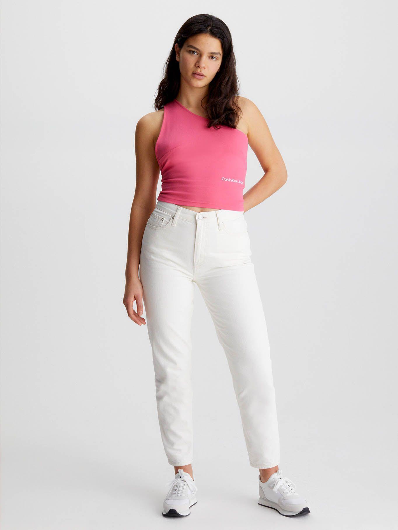 Top de punto milano con hombro descubierto Rosado Calvin Klein-1