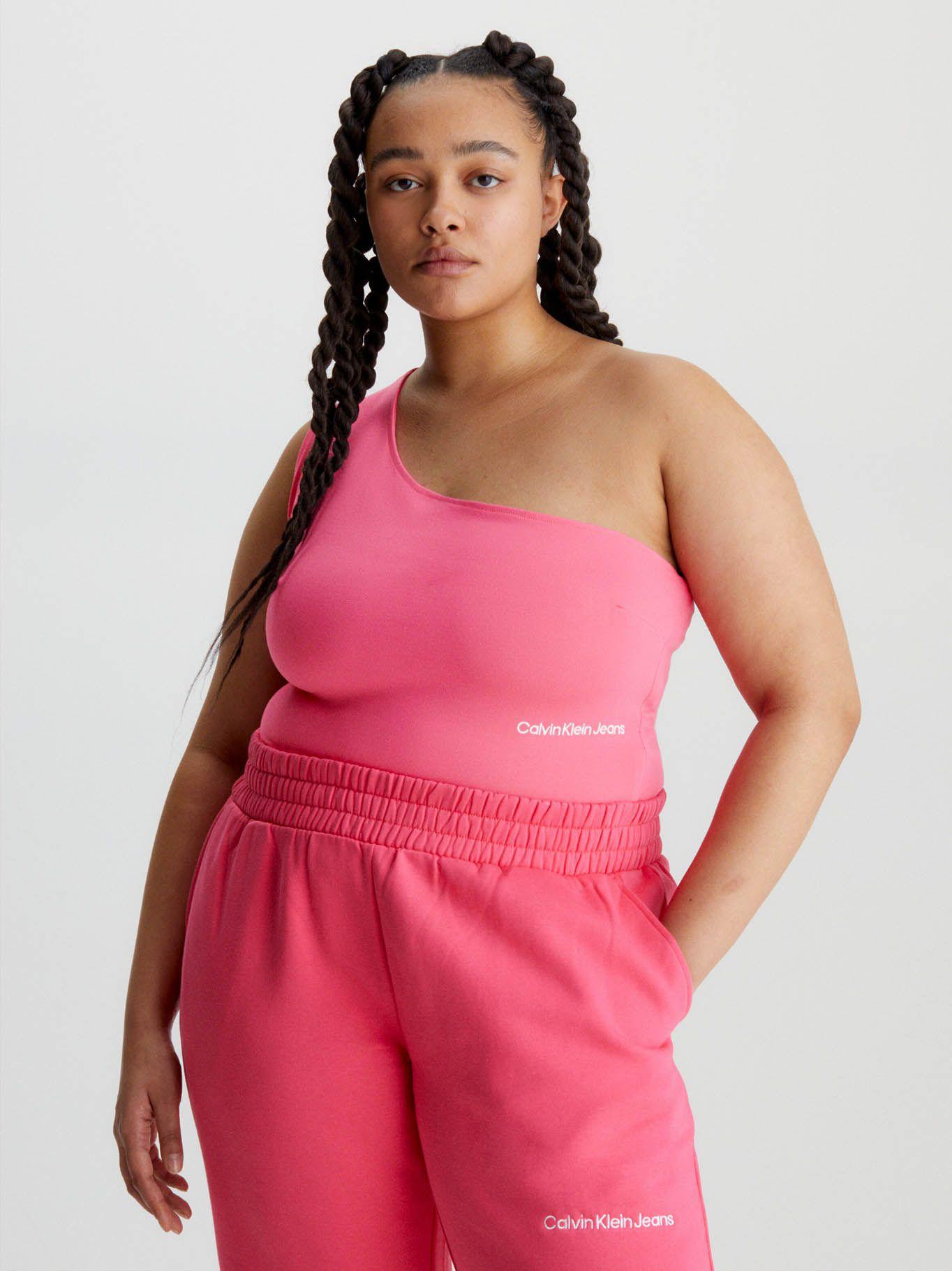 Top de punto milano con hombro descubierto Rosado Calvin Klein-4