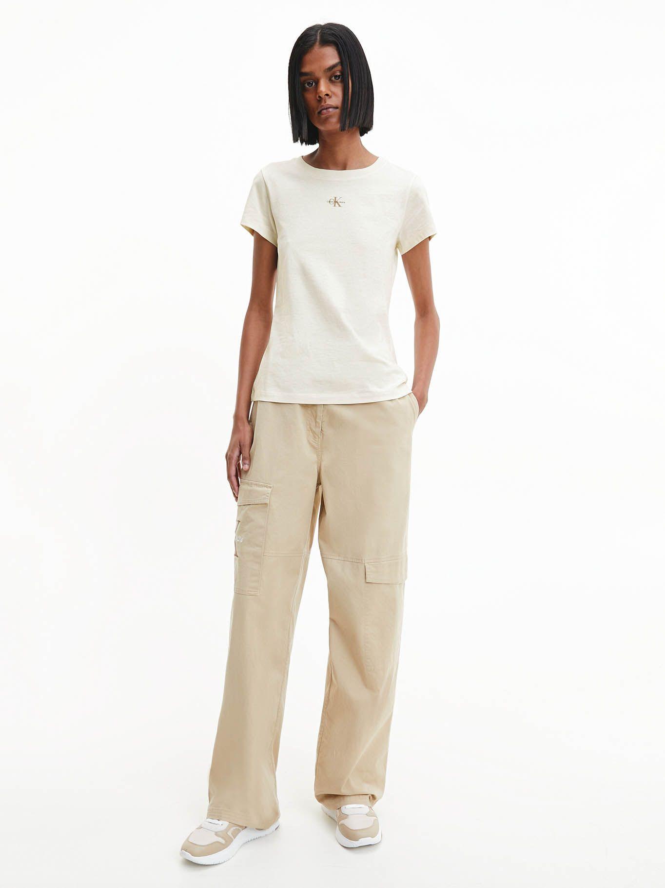 Camiseta de corte slim con logo Blanco Calvin Klein-1