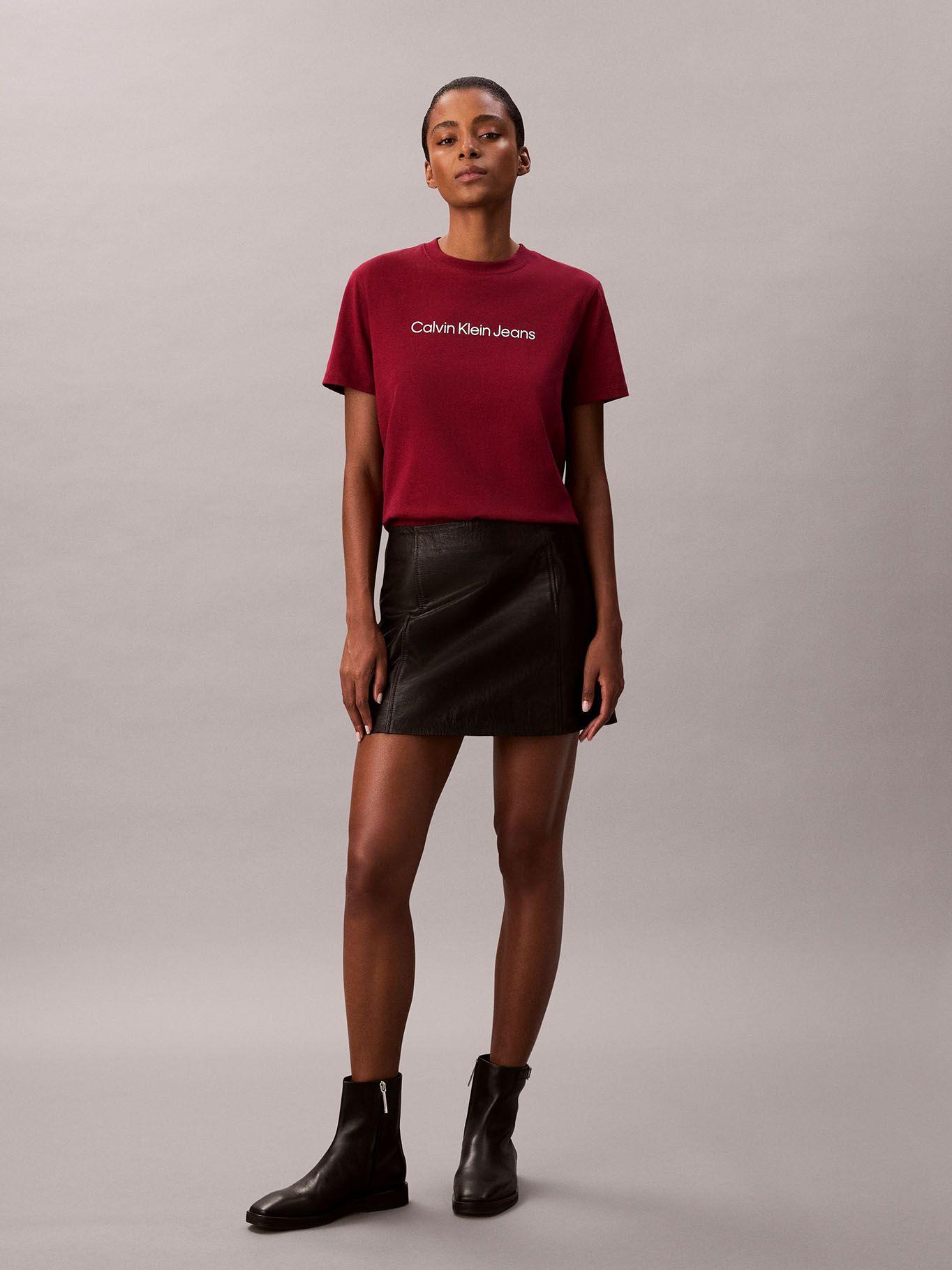 Polera Clásica con Logo Estampado Rojo Calvin Klein-1