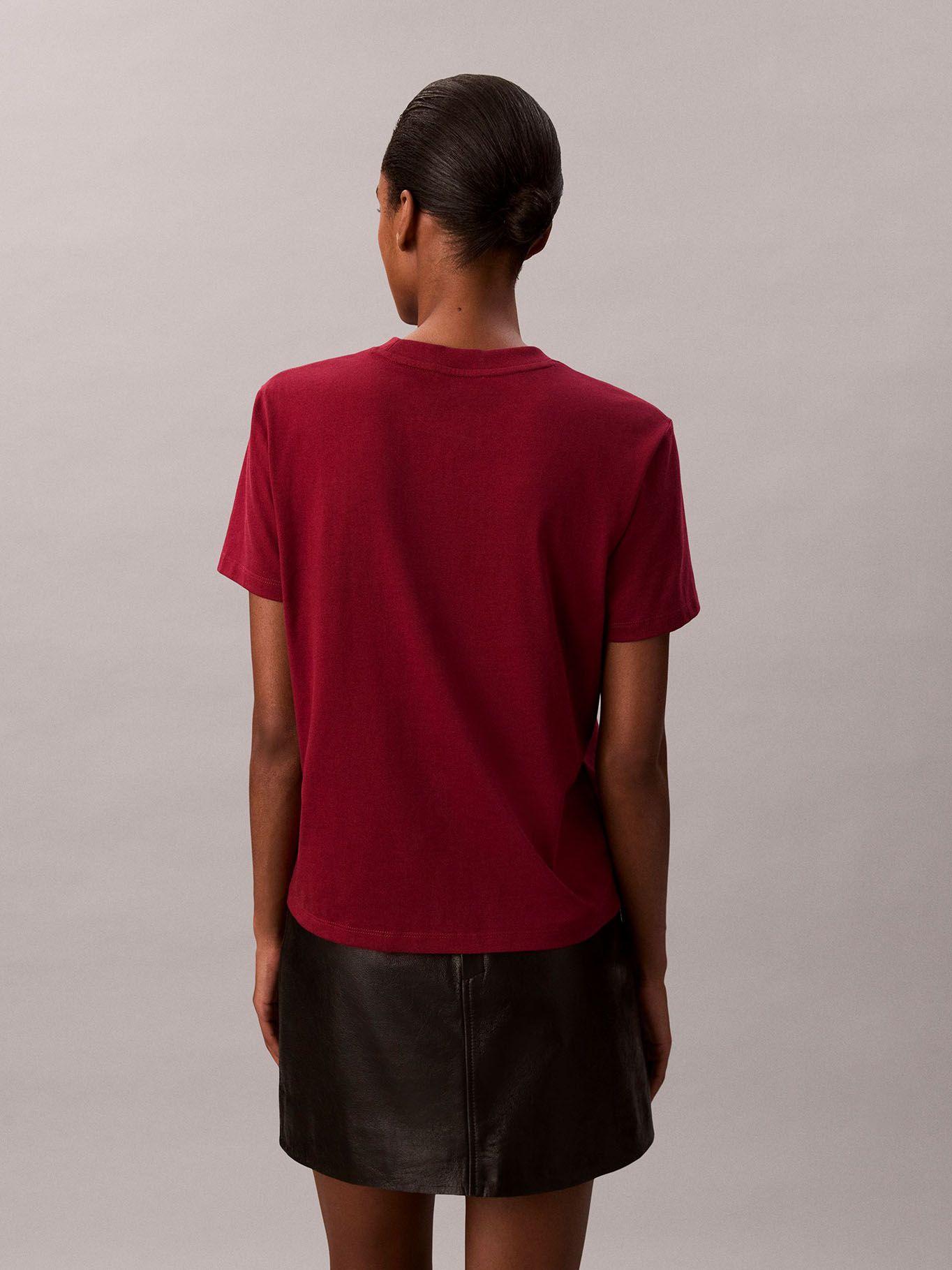 Polera Clásica con Logo Estampado Rojo Calvin Klein-2