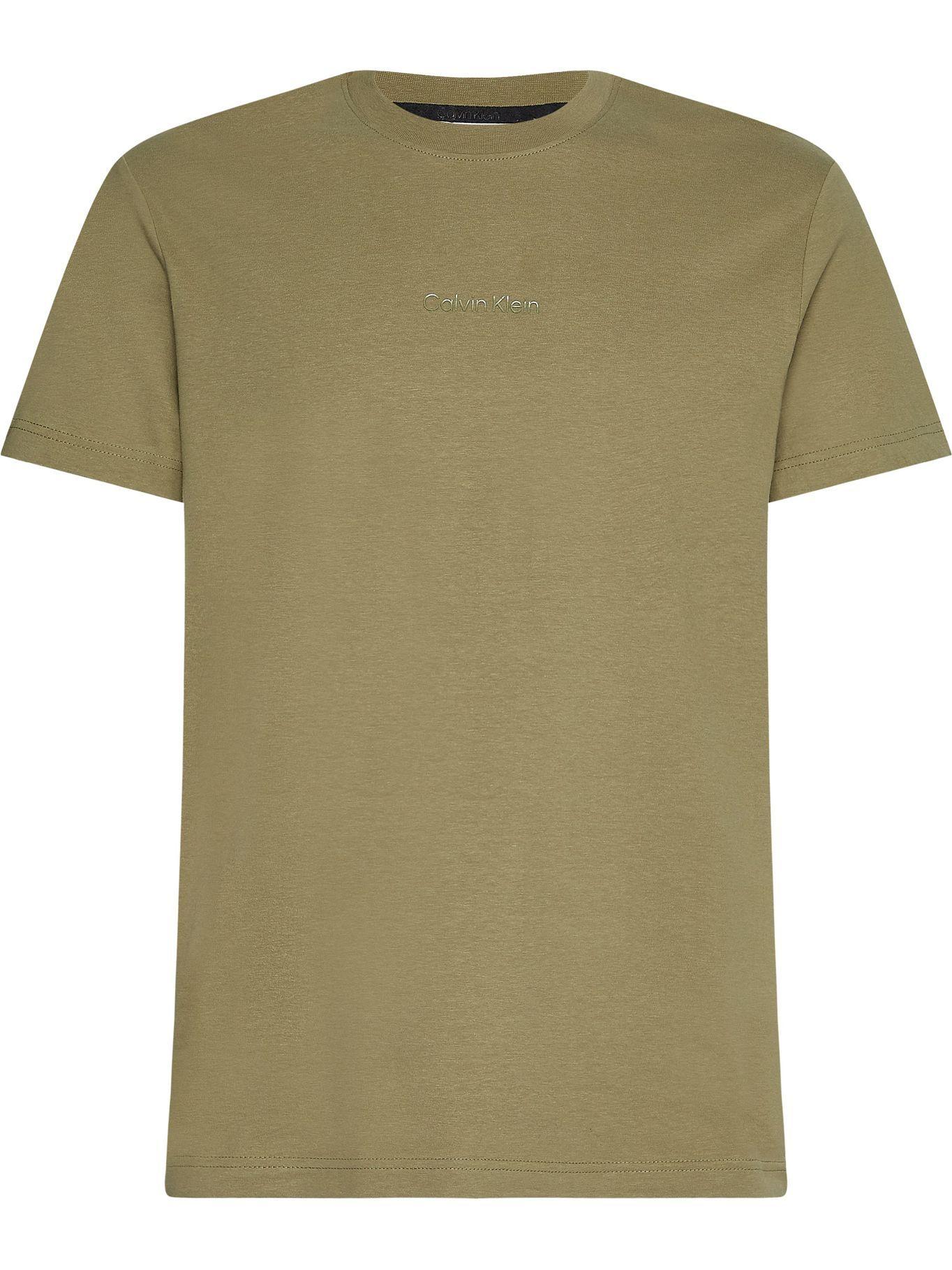 Polera Tonal Logo Tape Verde Calvin Klein-0