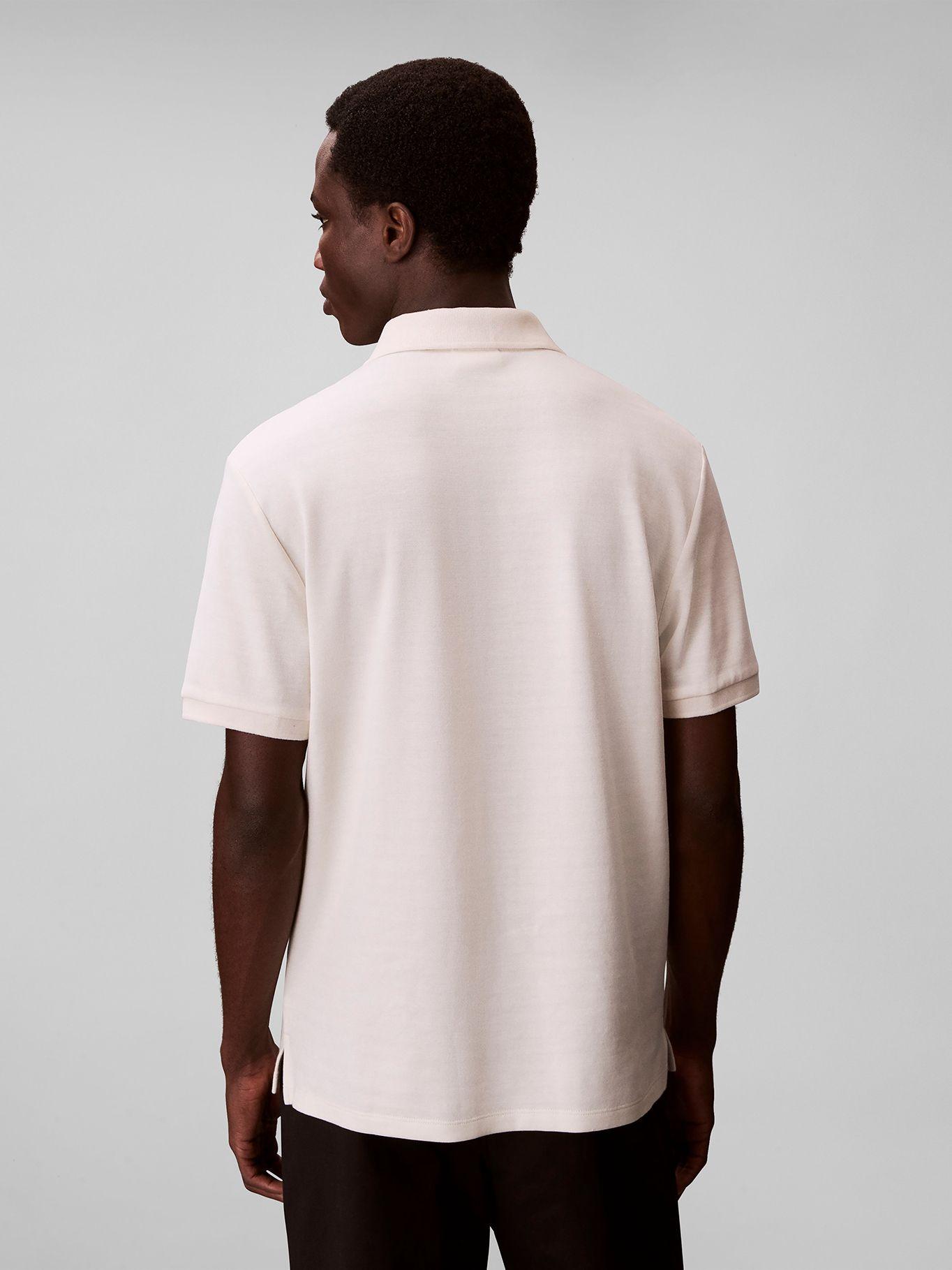 Polo con Sutiles Rayas Tonales Blanco Calvin Klein-2