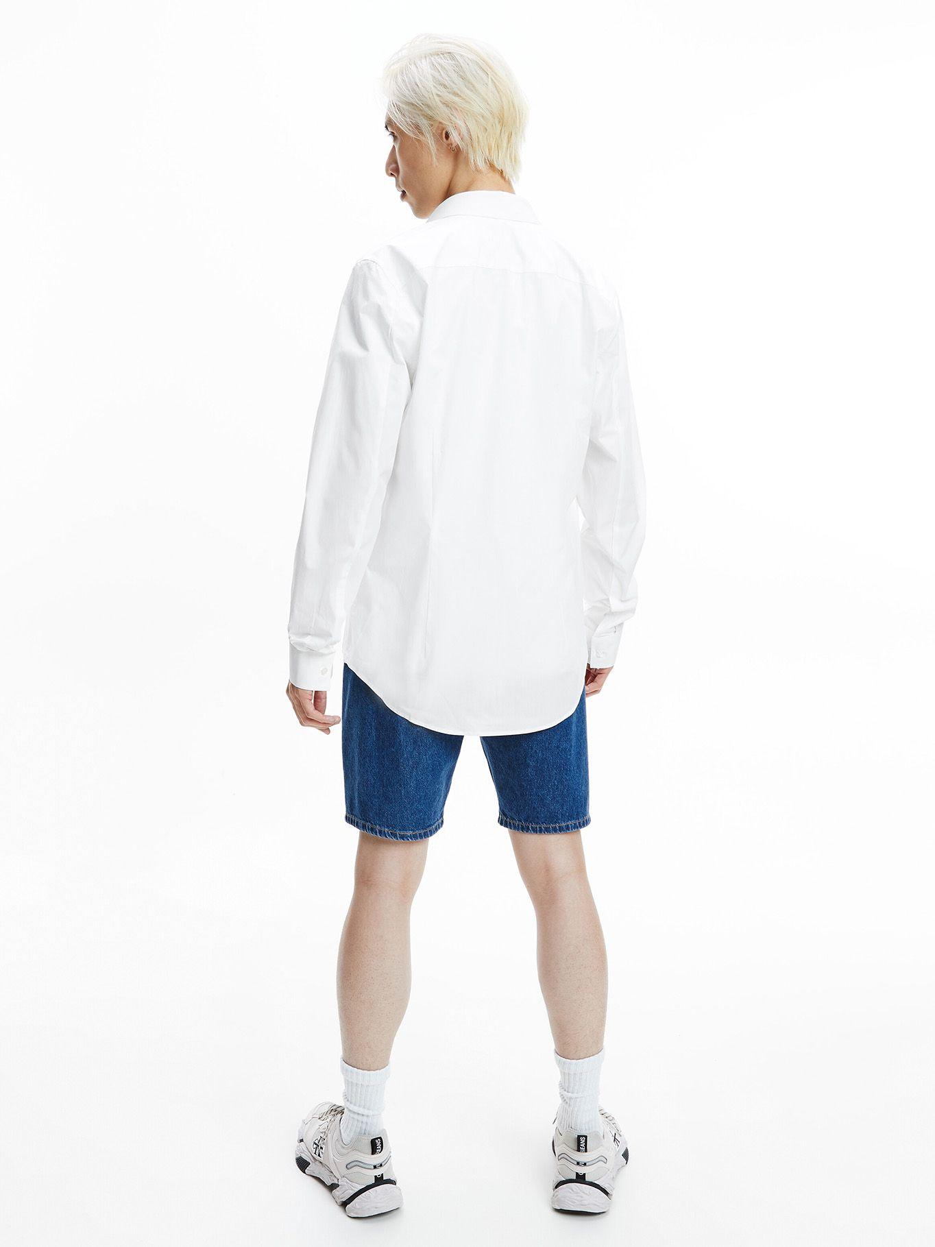 Camisa Ck Chest Slim Stretch Blanco Calvin Klein-2