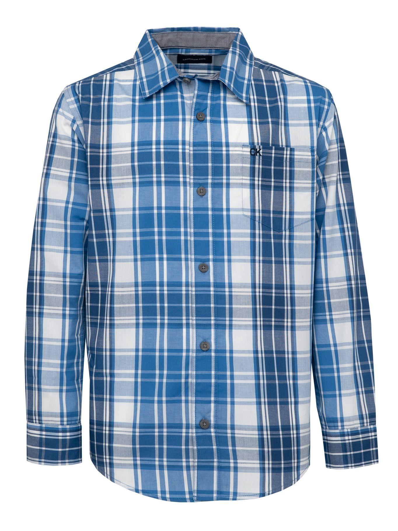 Camisa Niño Washout Azul Calvin Klein-0