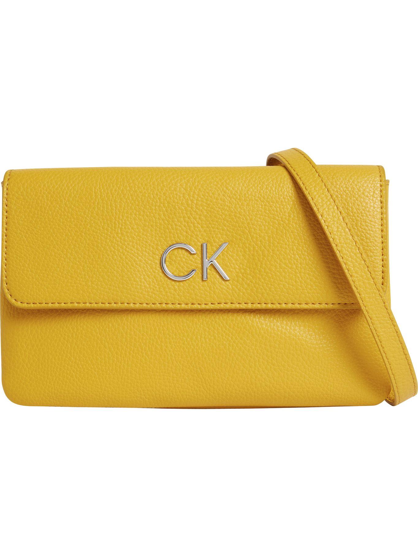 Bolso bandolera plano Dorado Calvin Klein-0