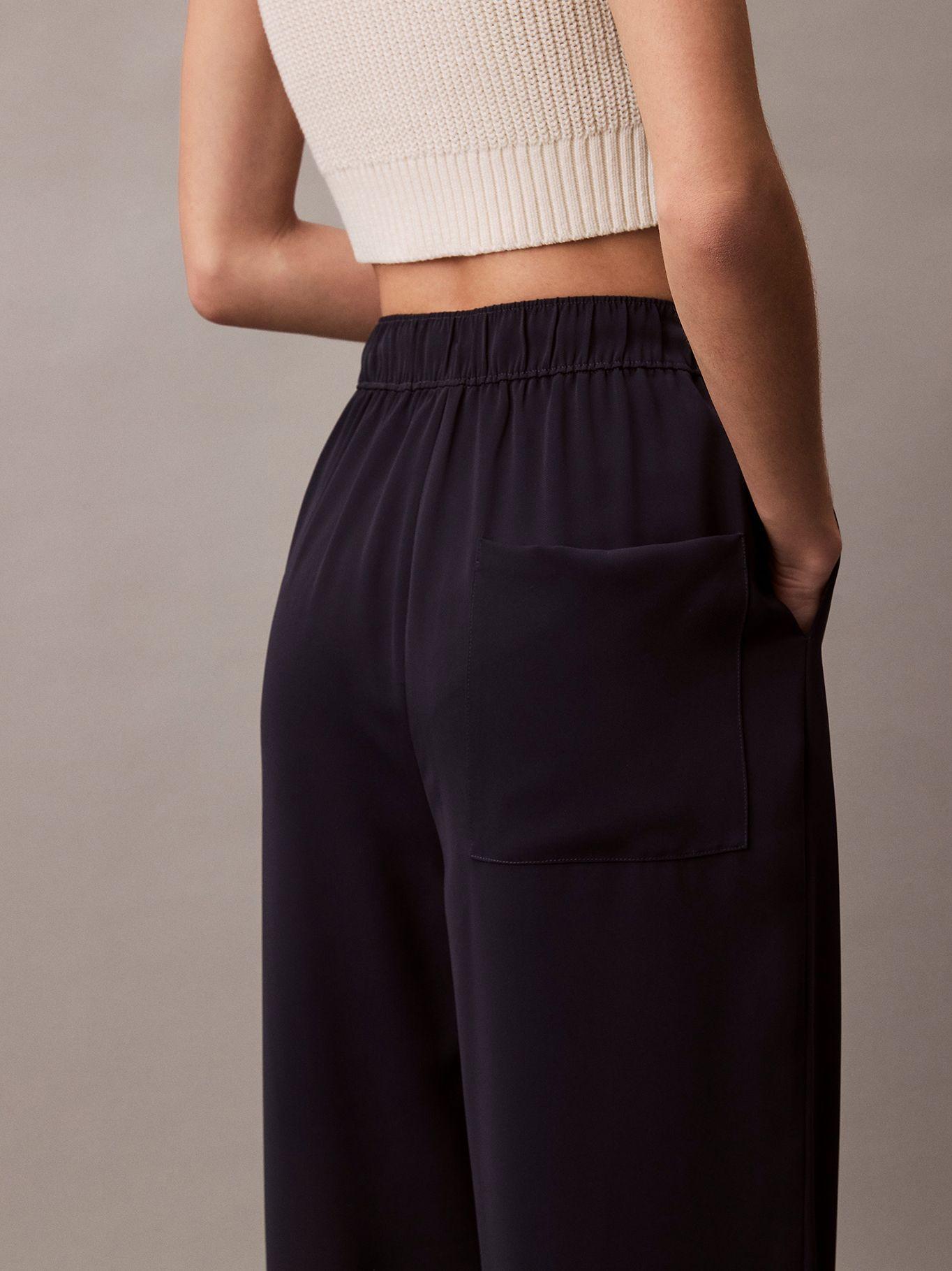 Pantalón Fluido Tipo Pull-On Azul Calvin Klein-2