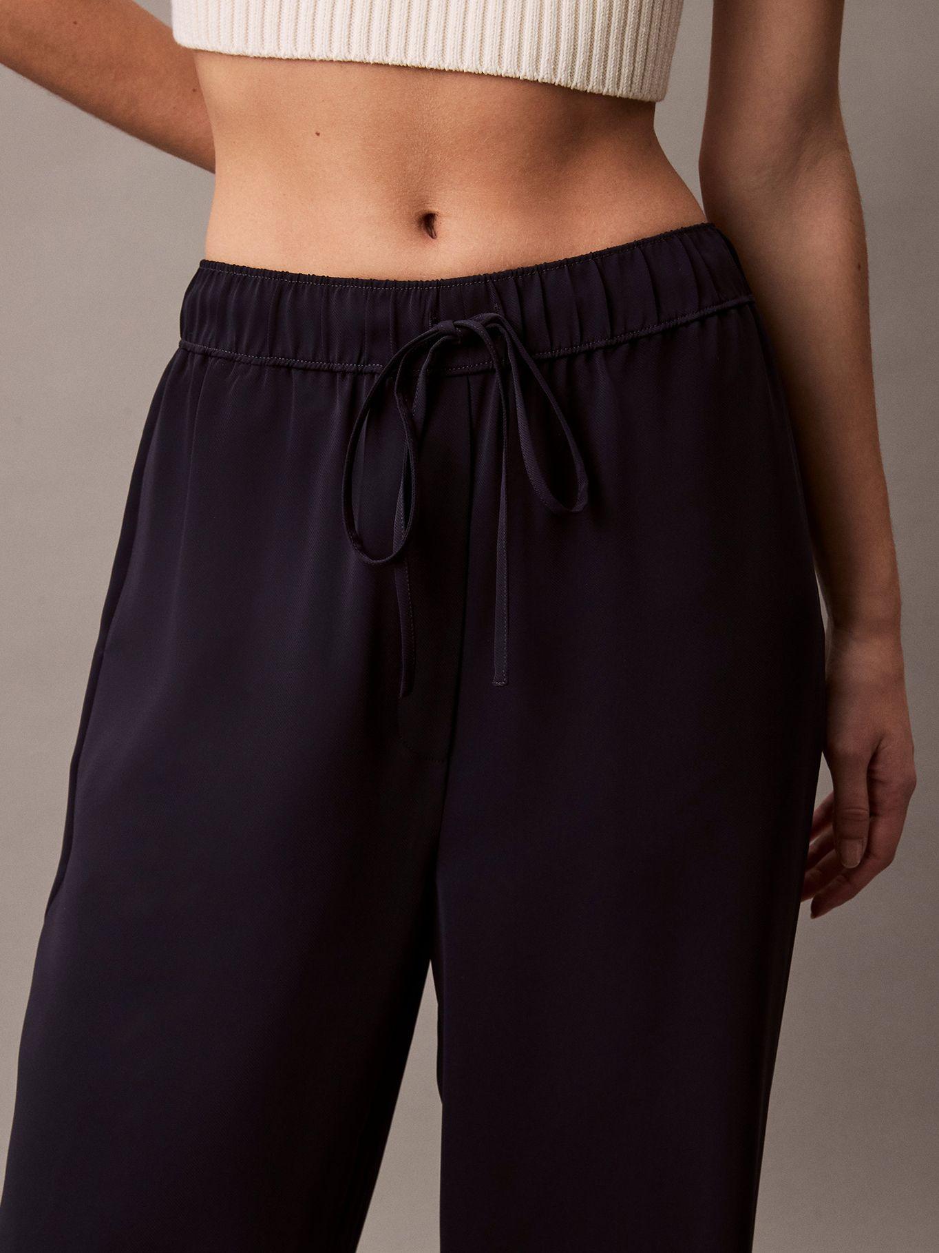 Pantalón Fluido Tipo Pull-On Azul Calvin Klein-4