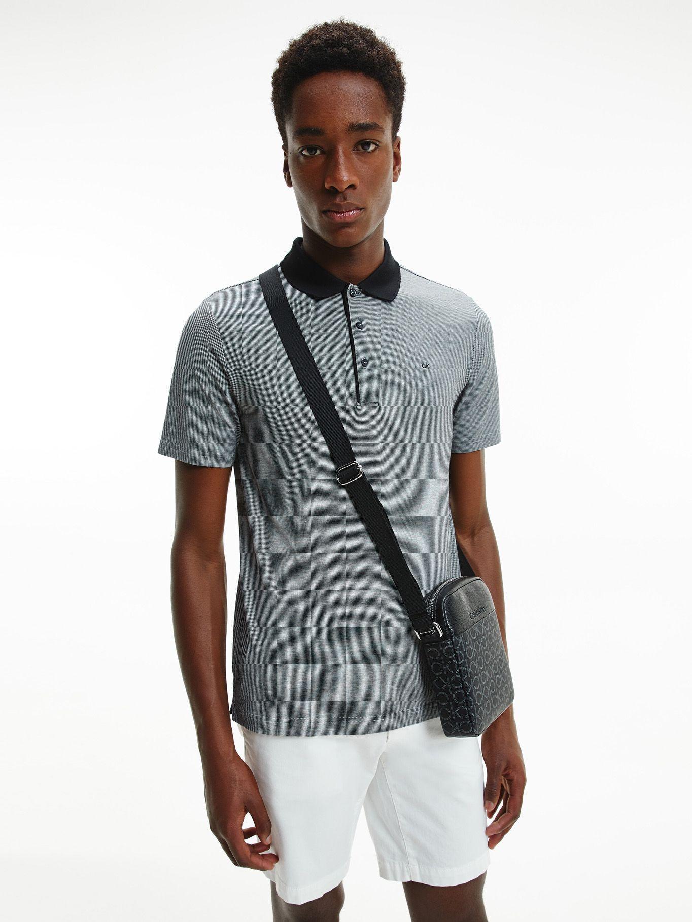 Polo Micro Structured Gris Calvin Klein-3