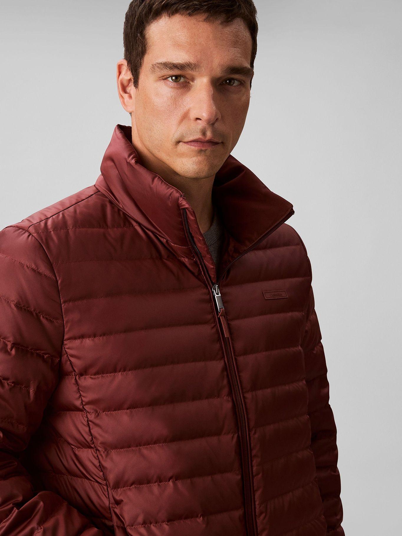 Parka Puffer Ligera de Nailon Burdeo Calvin Klein-4