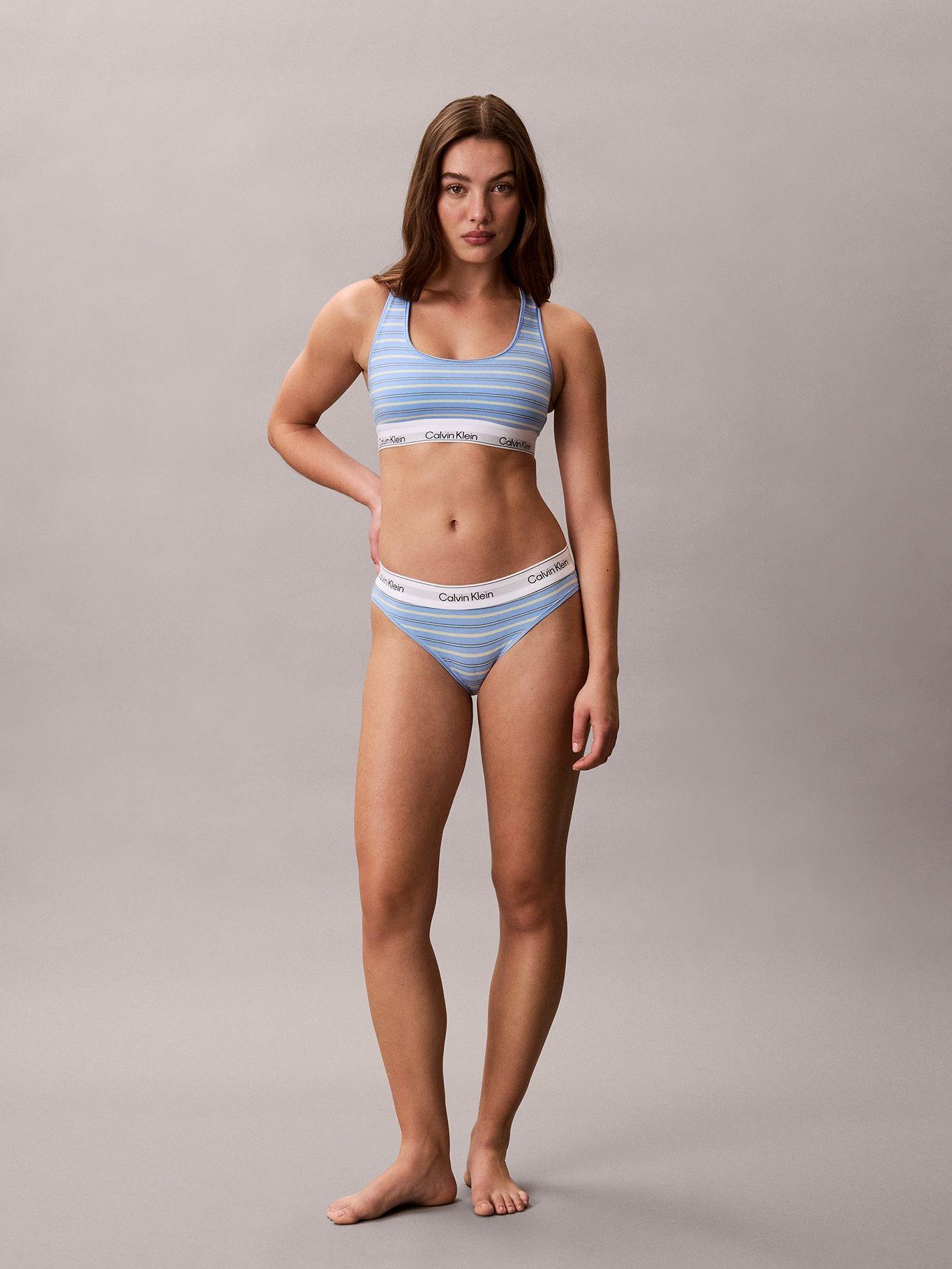 Bralette Unlined Icon Cotton Modal Celeste Calvin Klein-1