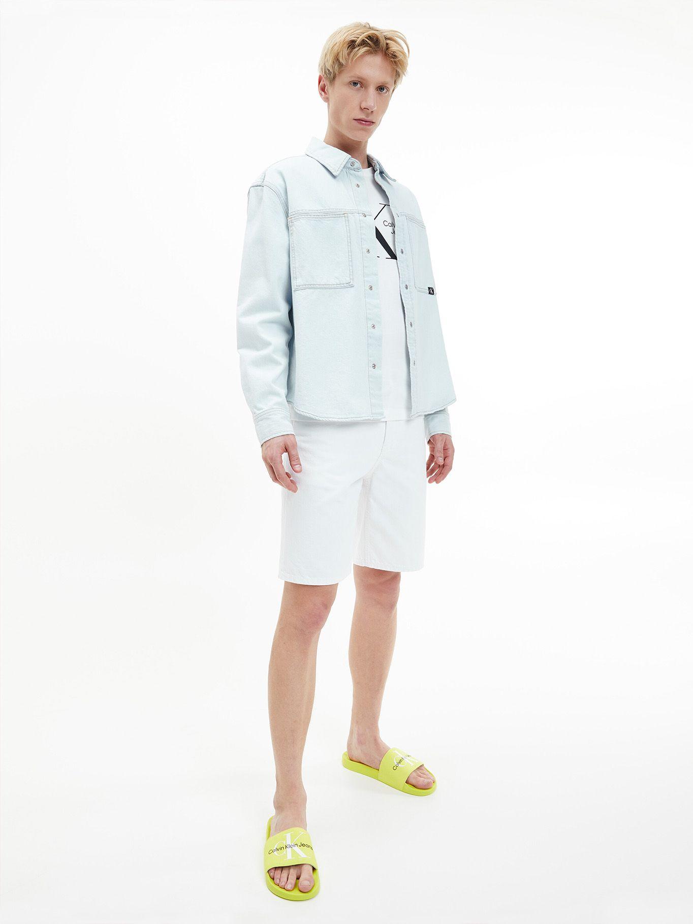 Sandalia Slide Monogram Verde Calvin Klein-1