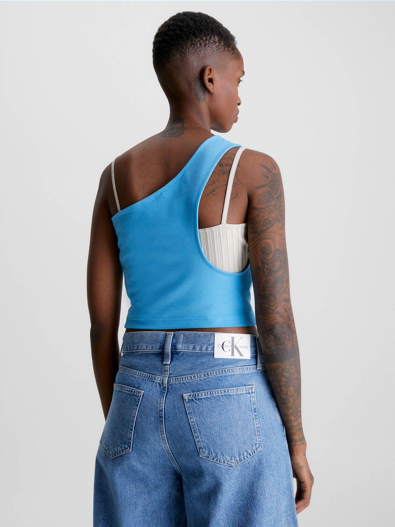 Top de punto milano con hombro descubierto Celeste Calvin Klein-2