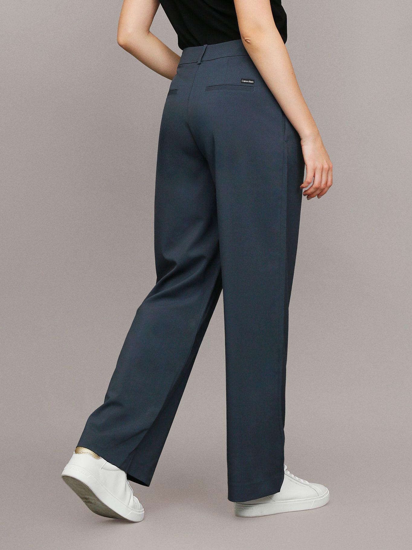 Pantalón Tailored de Pierna Ancha Azul Calvin Klein-3