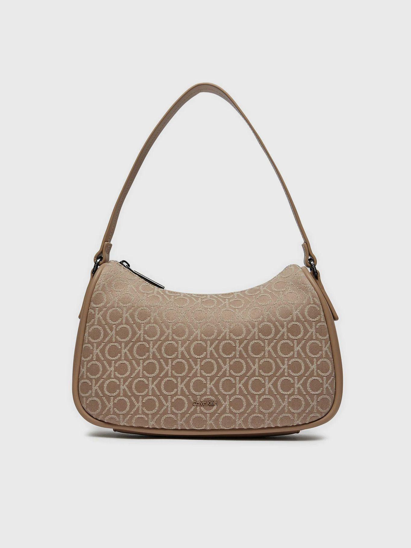 Cartera Ck Refine Jacquard Beige Calvin Klein-0