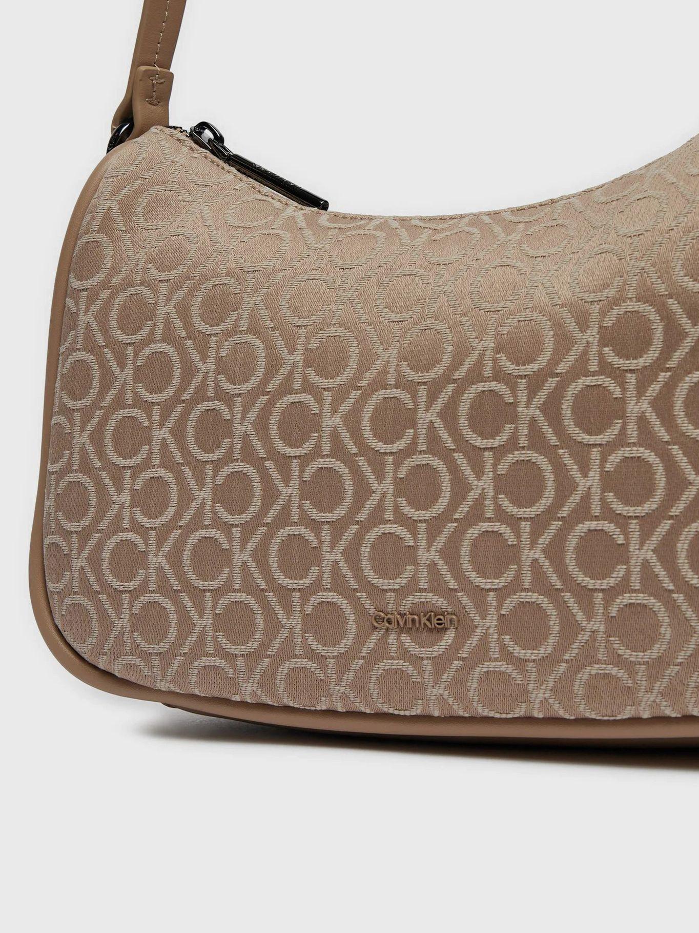 Cartera Ck Refine Jacquard Beige Calvin Klein-3