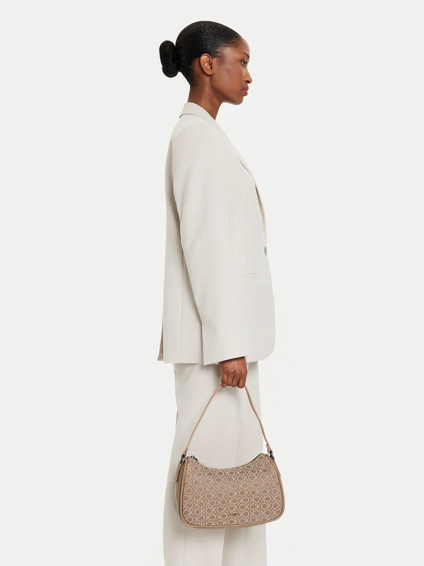 Cartera Ck Refine Jacquard Beige Calvin Klein-4