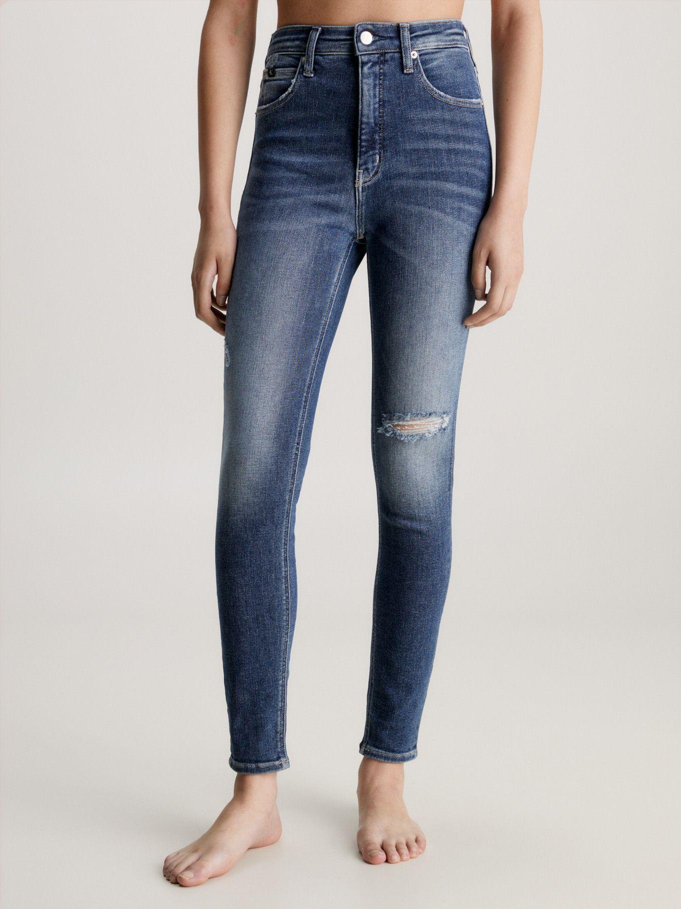 Jeans High Rise Super Skinny Ankle Azul-0