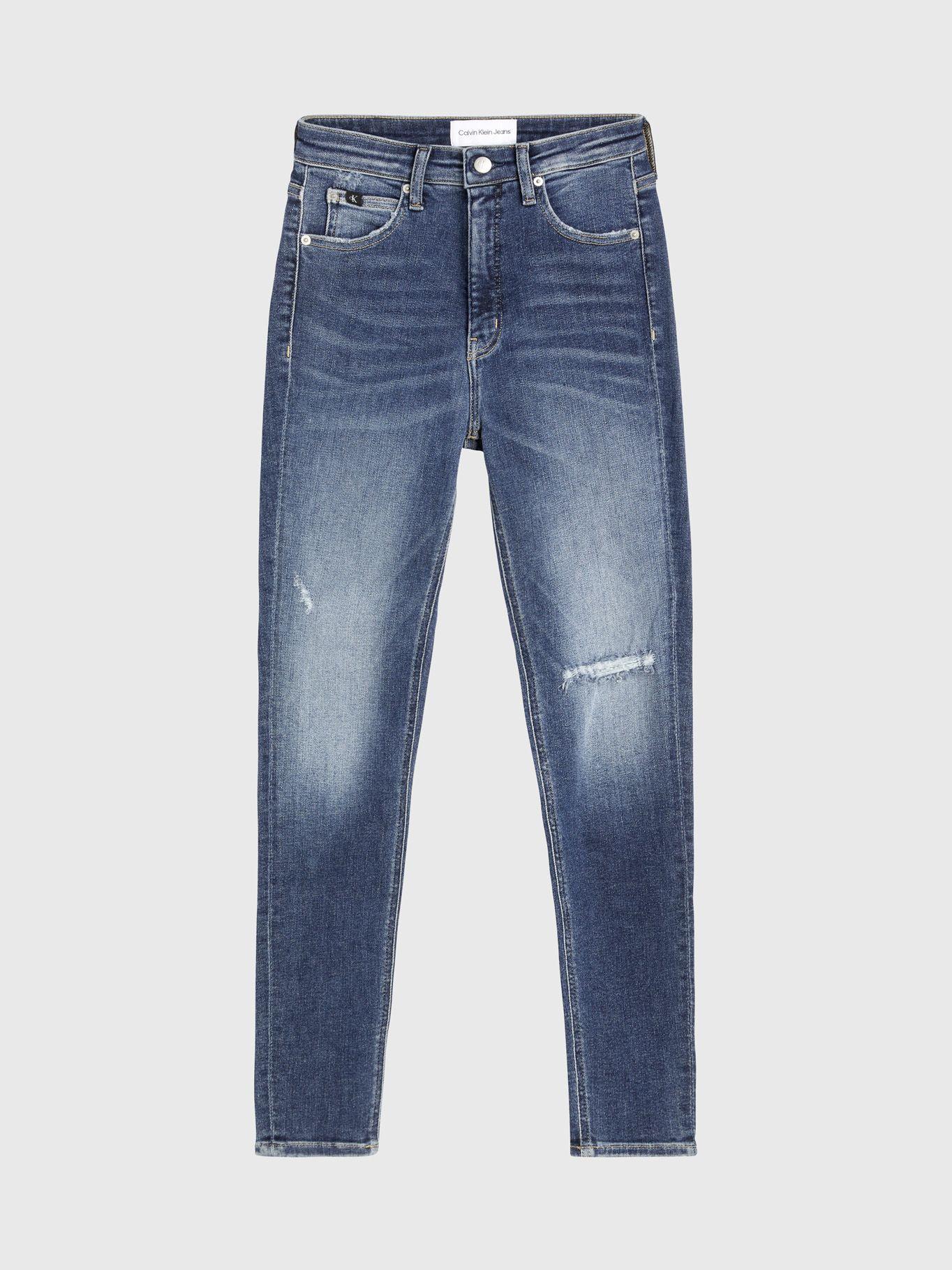 Jeans High Rise Super Skinny Ankle Azul-4