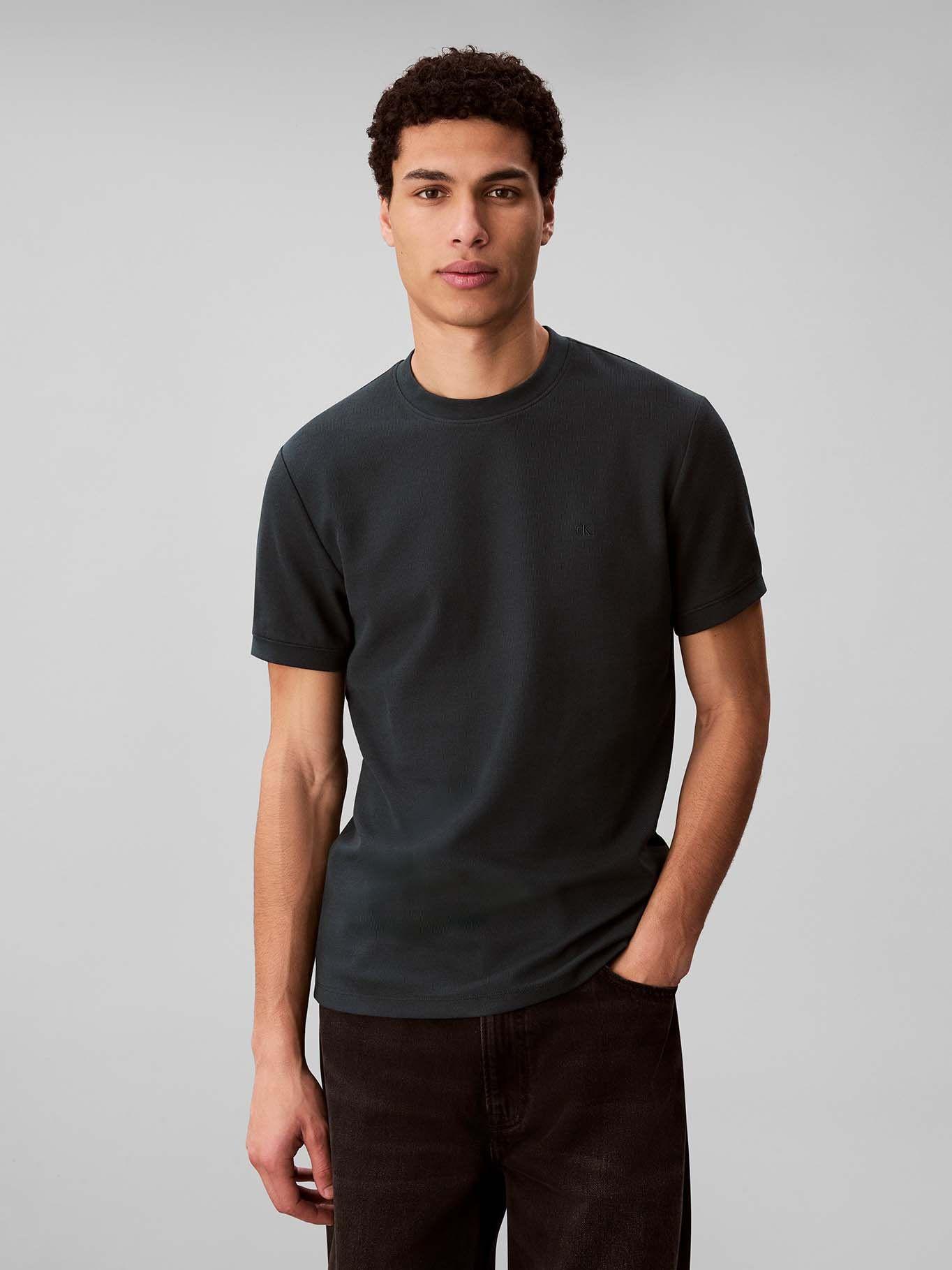 Polera Slim Micro Waffle Verde Calvin Klein-0