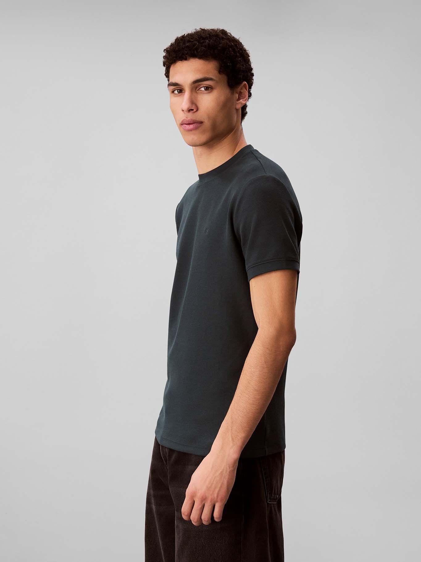 Polera Slim Micro Waffle Verde Calvin Klein-3