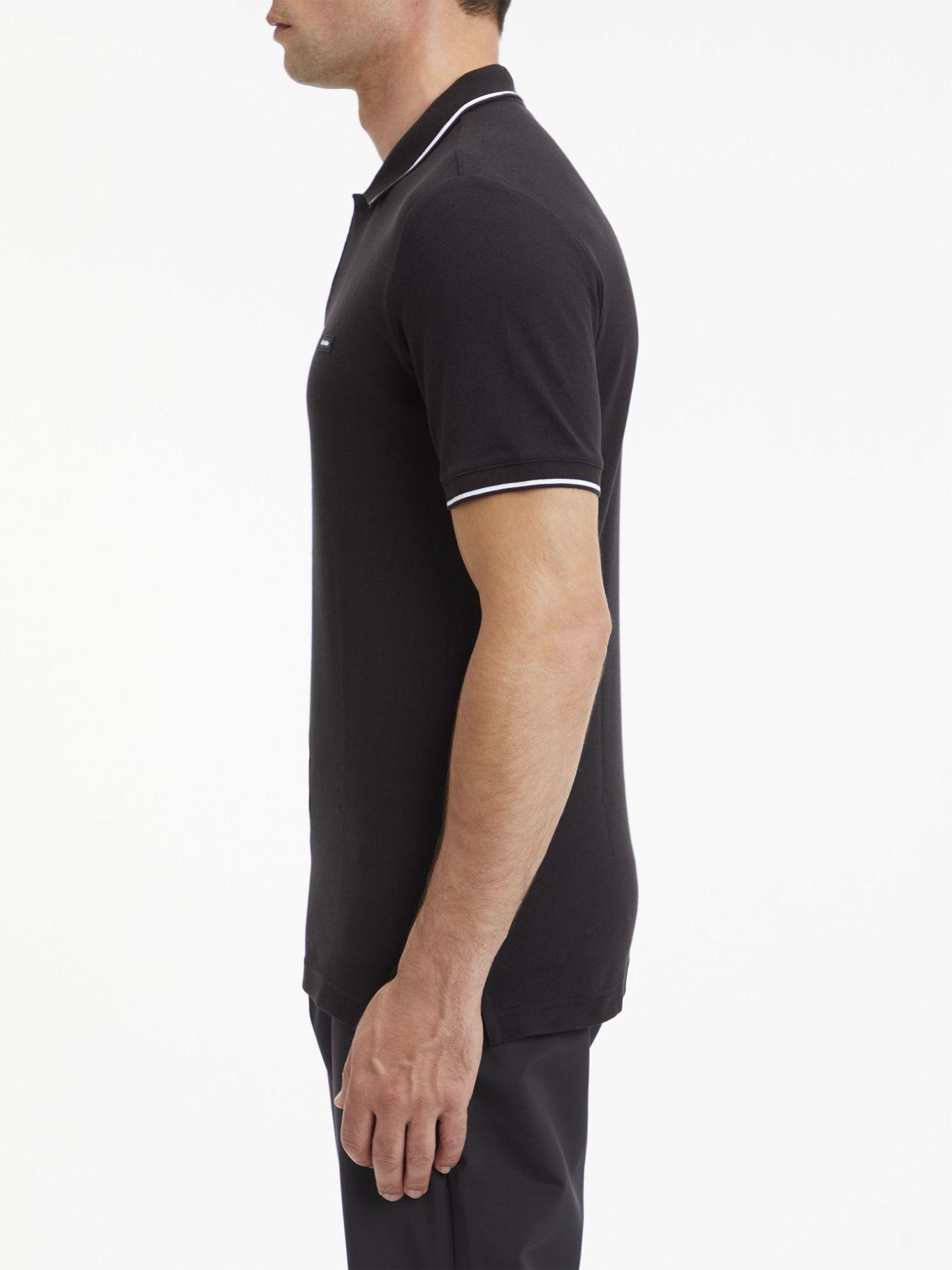 Polo Stretch Pique  Negro Calvin Klein-2