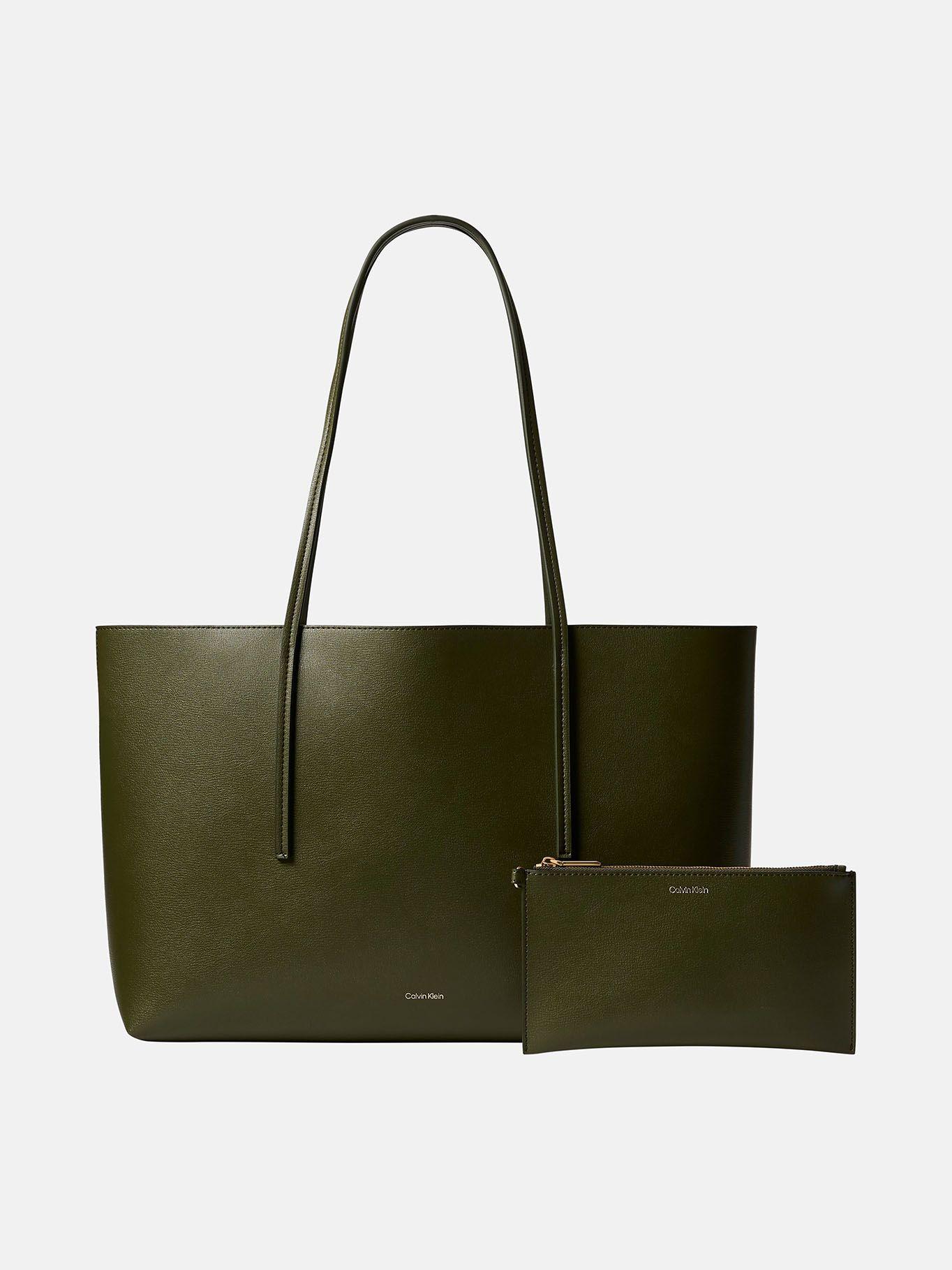 Cartera Tote Foil Logo Verde Calvin Klein-2
