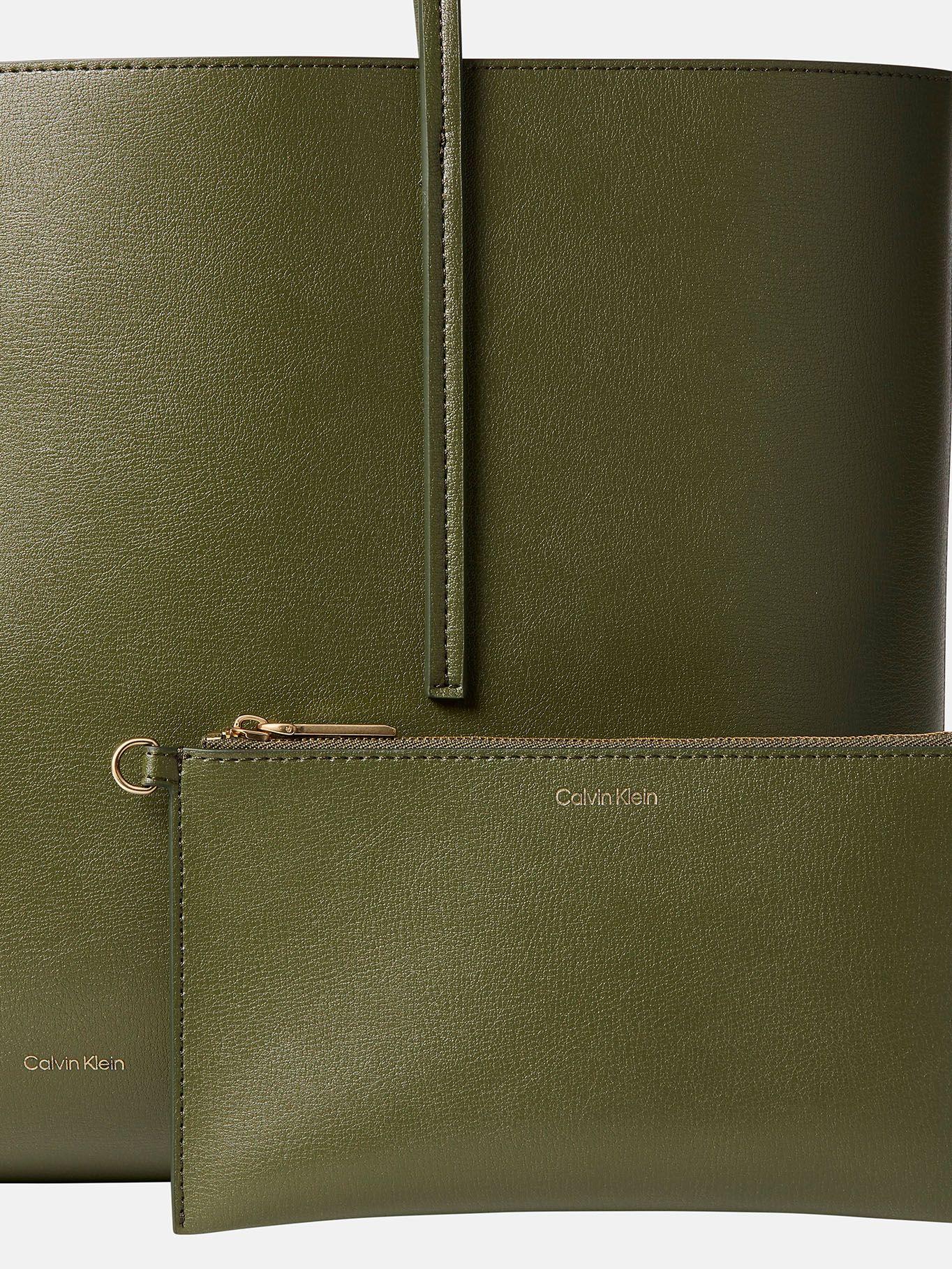 Cartera Tote Foil Logo Verde Calvin Klein-4